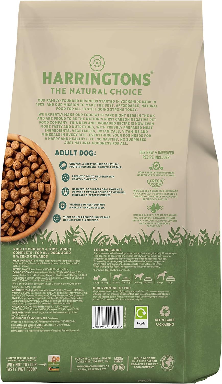 Harringtons Complete Dry Dog Food – Adult & Puppy Made with all natural ingredients