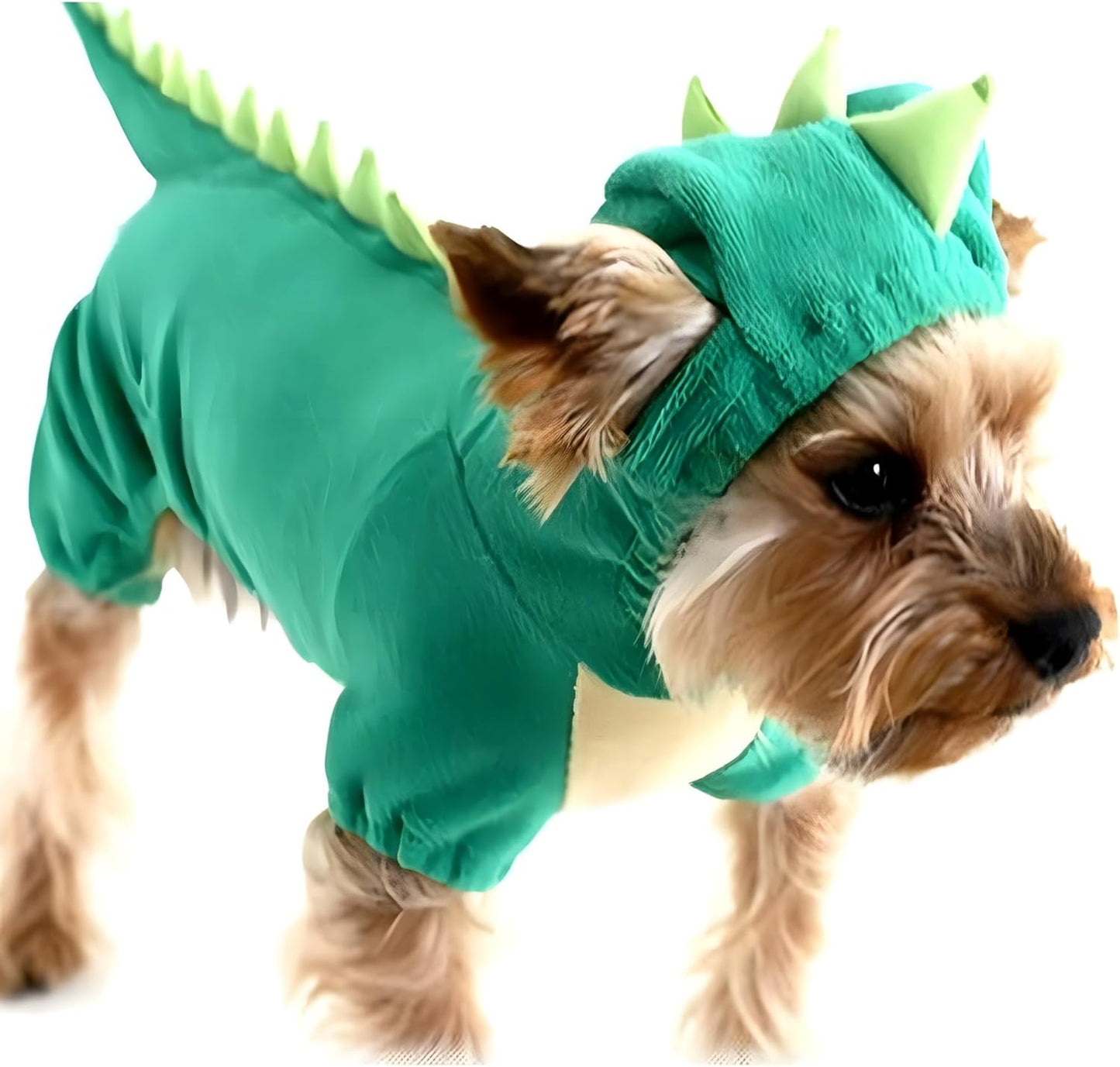 DELIFUR Dinosaur Dog Halloween Costume Pet Dino Hoodie for Small & Medium Dogs