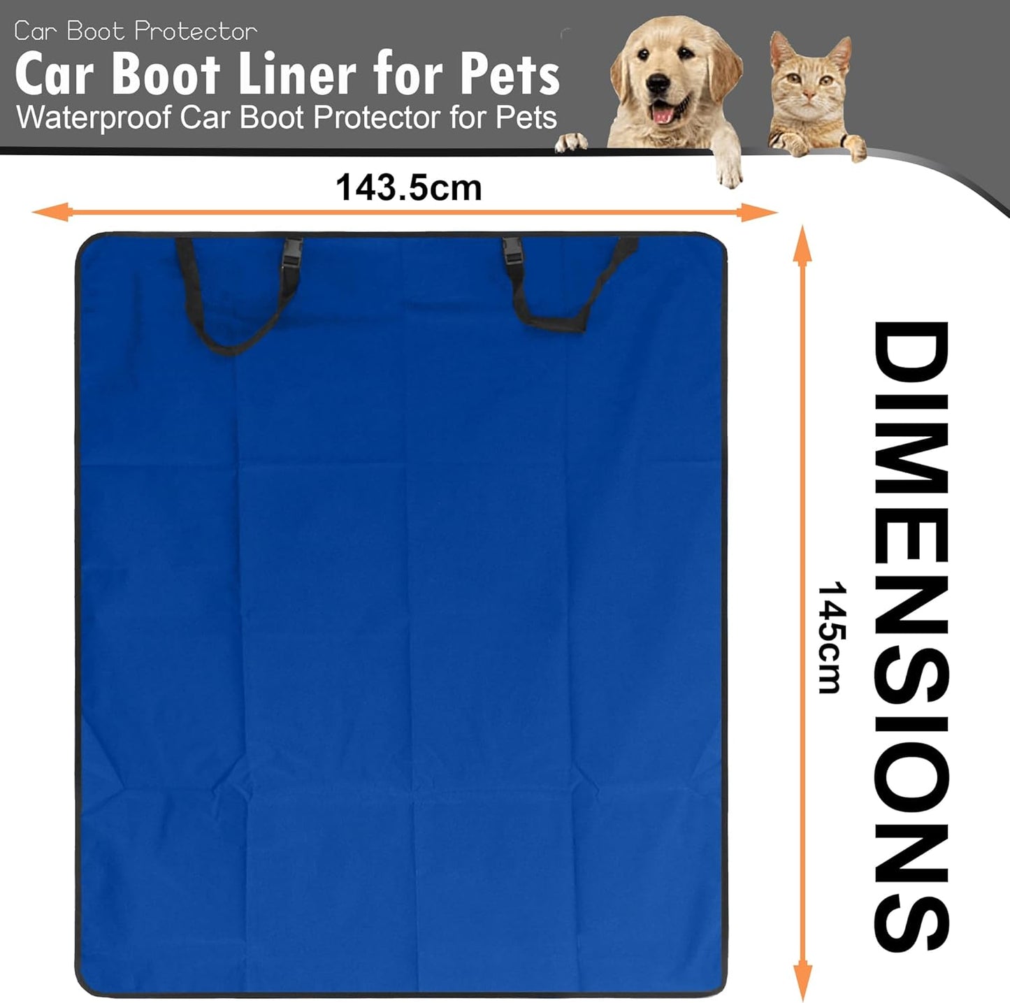 Waterproof Car Boot Protector for Dogs – Non-Slip Boot Liner with Side & Bumper Flap Protection