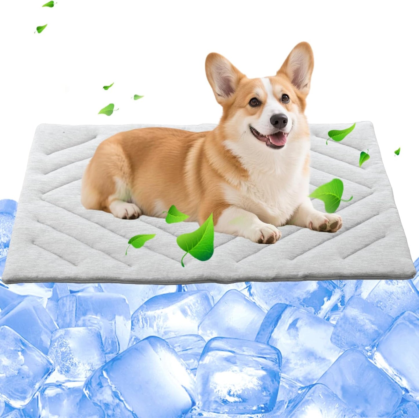 BECROWM Dog Cooling Mat Self Coolings Foldable Cooling Pad for Dog in Summer Coolings Mat for Dogs and Cats Machine Washable (X-Large)