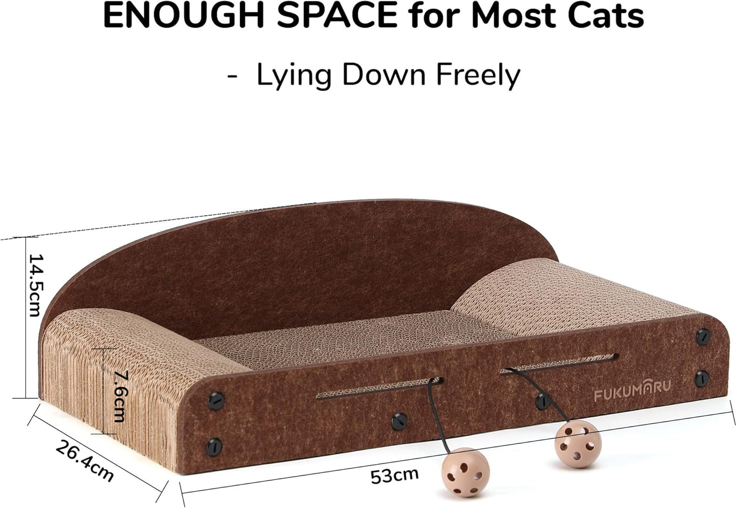 Tieker Oversized Cat Scratching Board & Bed – Durable Cardboard Cat Sofa for Rest & Play