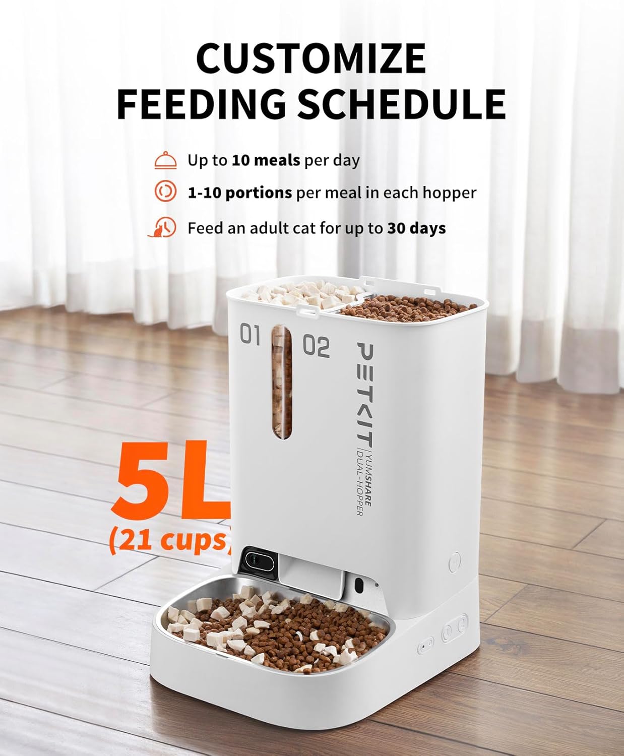 PETKIT SmartFeeder CamPro | 1080P HD Camera Auto Cat Feeder