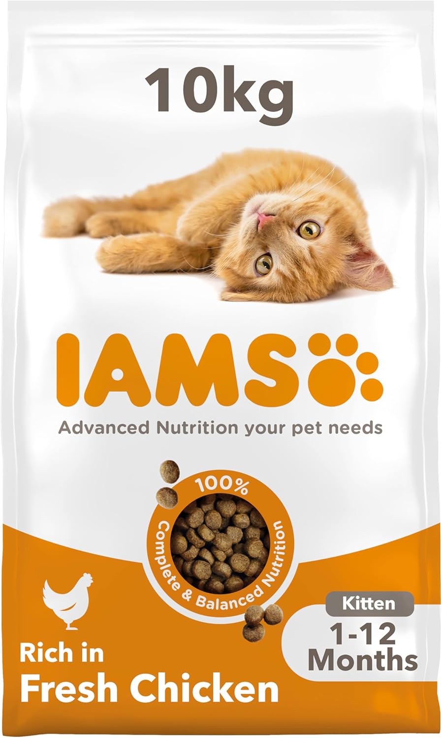 IAMS for Vitality Kitten Food with Fresh Chicken – Dry & Wet Food for Healthy Growth