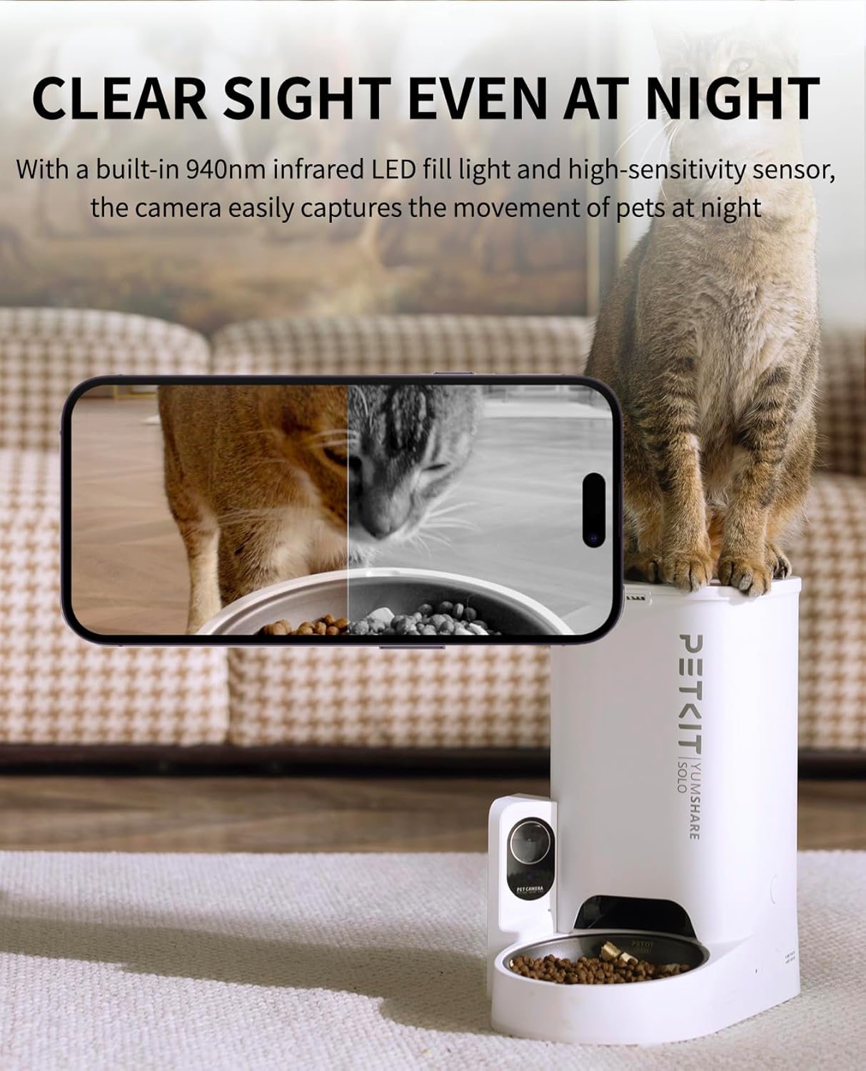 PETKIT SmartFeeder CamPro | 1080P HD Camera Auto Cat Feeder