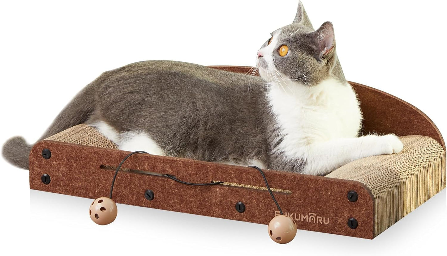 Tieker Oversized Cat Scratching Board & Bed – Durable Cardboard Cat Sofa for Rest & Play