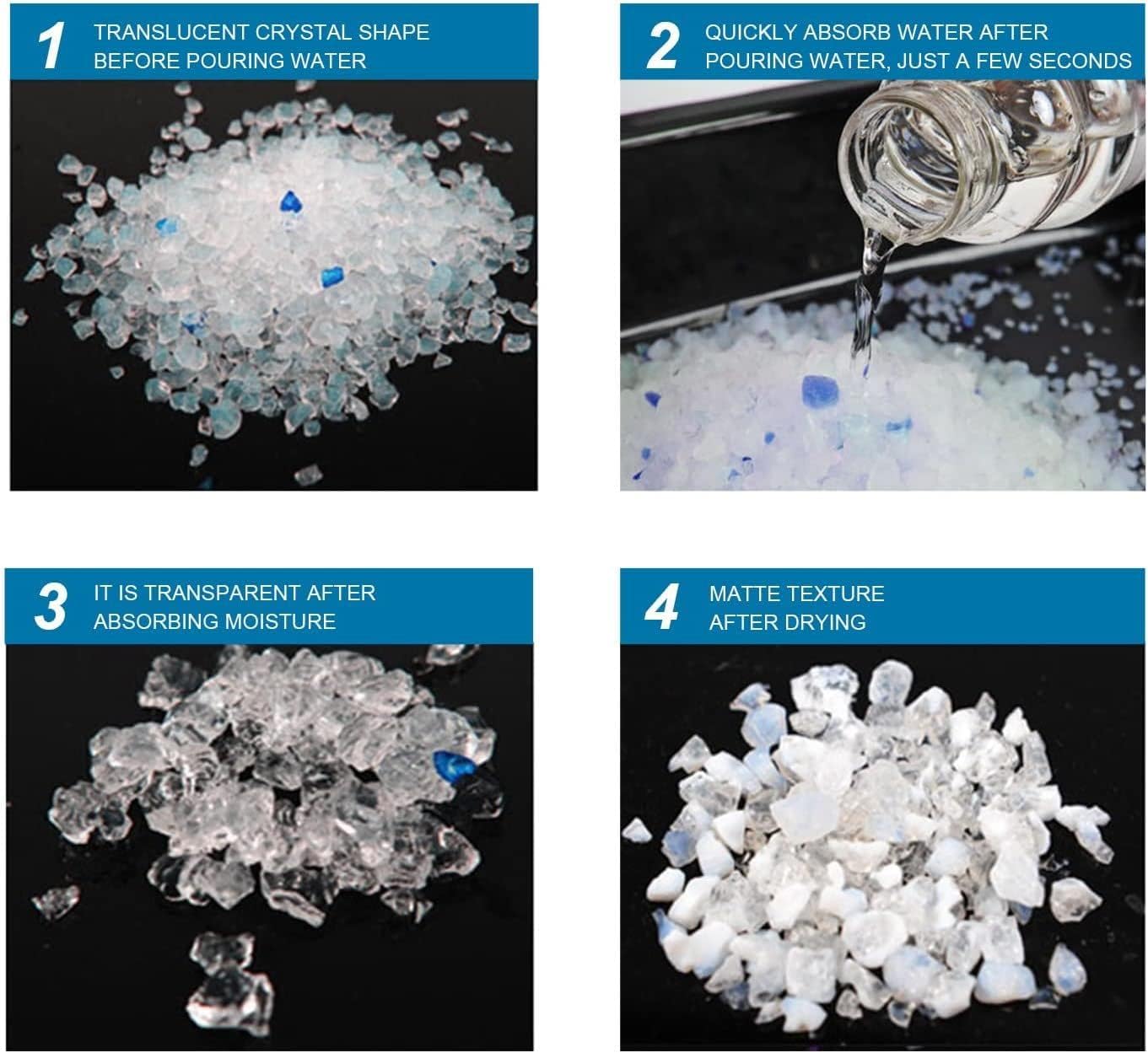 Nobleza - Silica Cat Litter Diamond Gel kitten Litter Absorbent, Comfortable Biodegradable