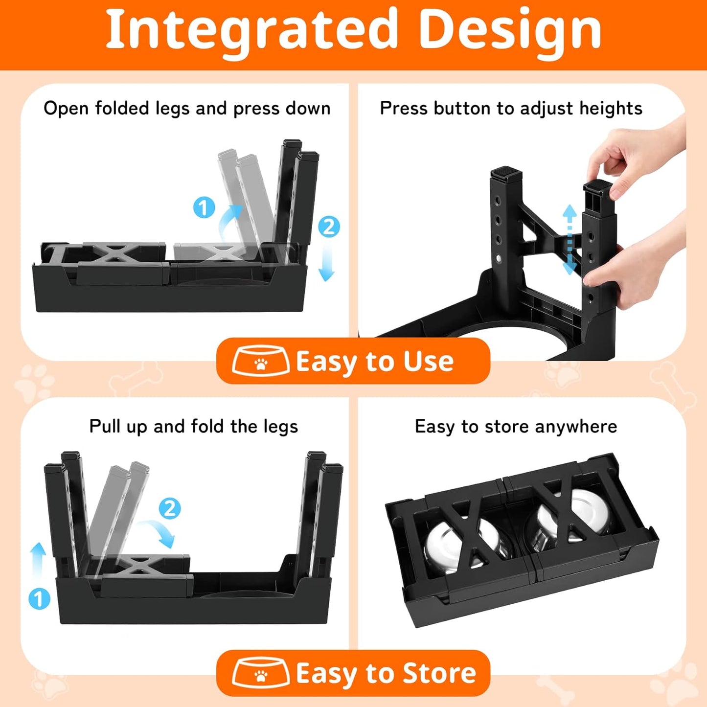 Elevated Dog Bowls with Slow Feeder