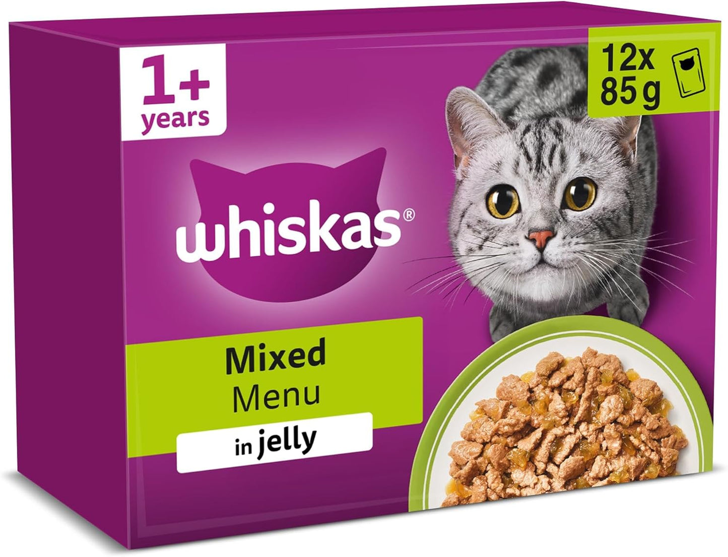 Whiskas 1+ Adult Wet Cat Food – Delicious Complete Meals for Adult Cats