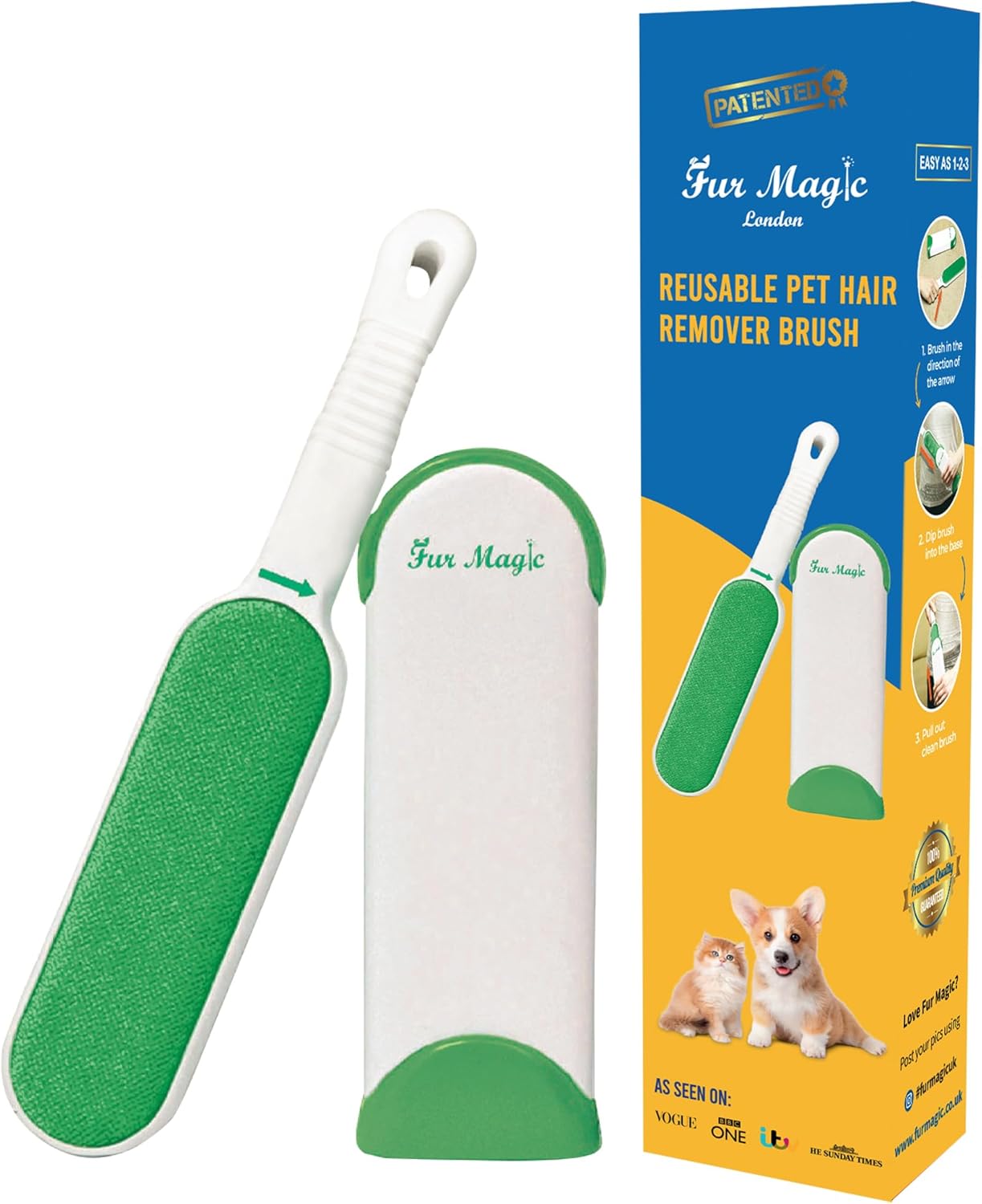 Pet Hair Remover Roller – Reusable Dog & Cat Fur Cleaner for Sofa, Carpet & Clothes