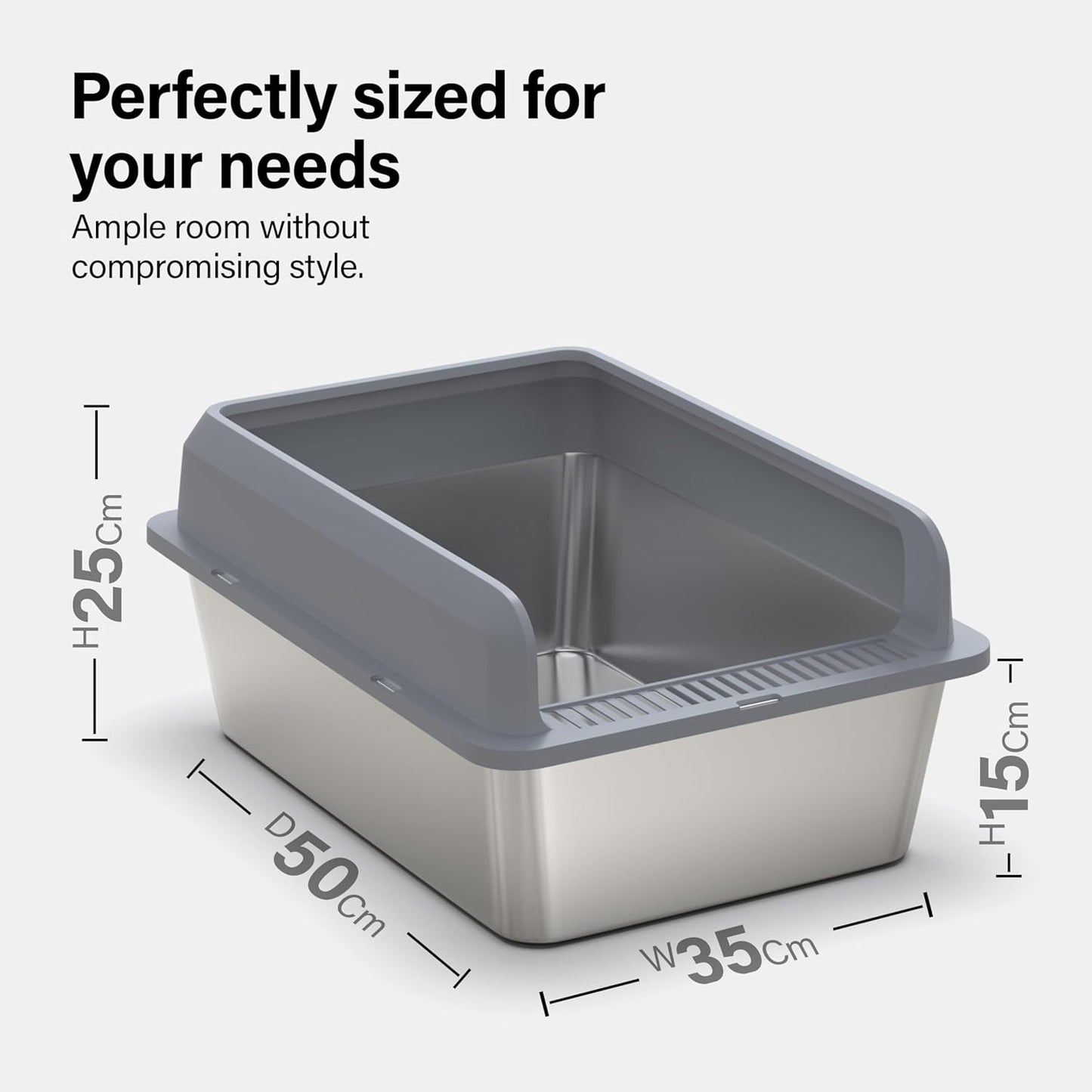 PurrClean™ XL Stainless Steel Litter Box
