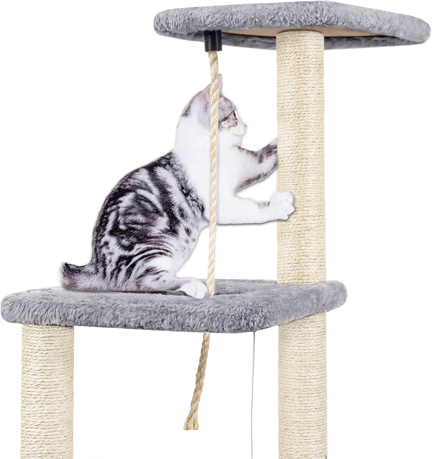 Cat Scratching Post, 90cm Cat Tree for Indoor Cats Multi-Level Stable Cat Tower for Climbing Playing and Relaxation