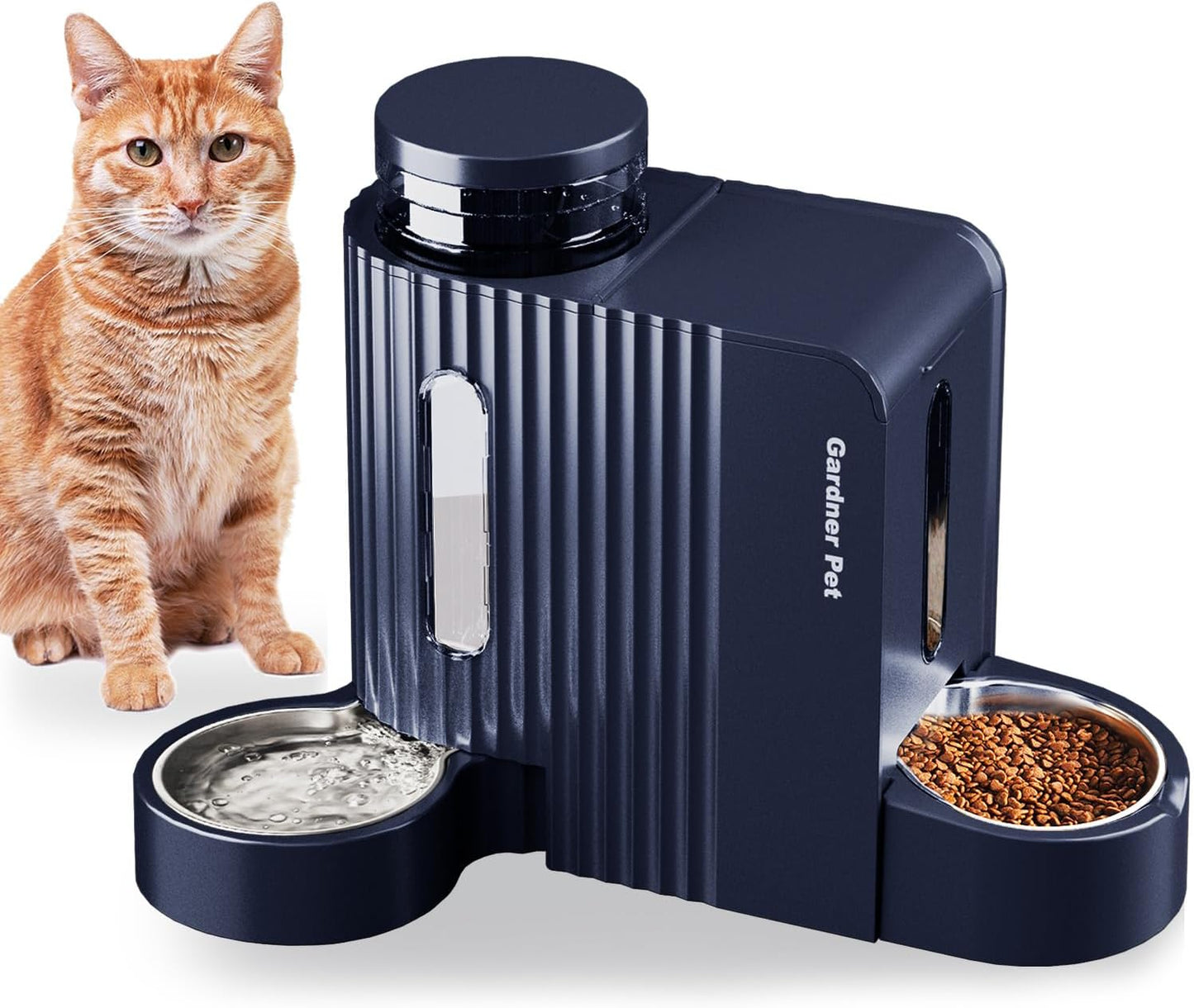 Gardner 2-in-1 Automatic Pet Feeder & Water Dispenser – Gravity Food & Water Station for Cats & Dogs