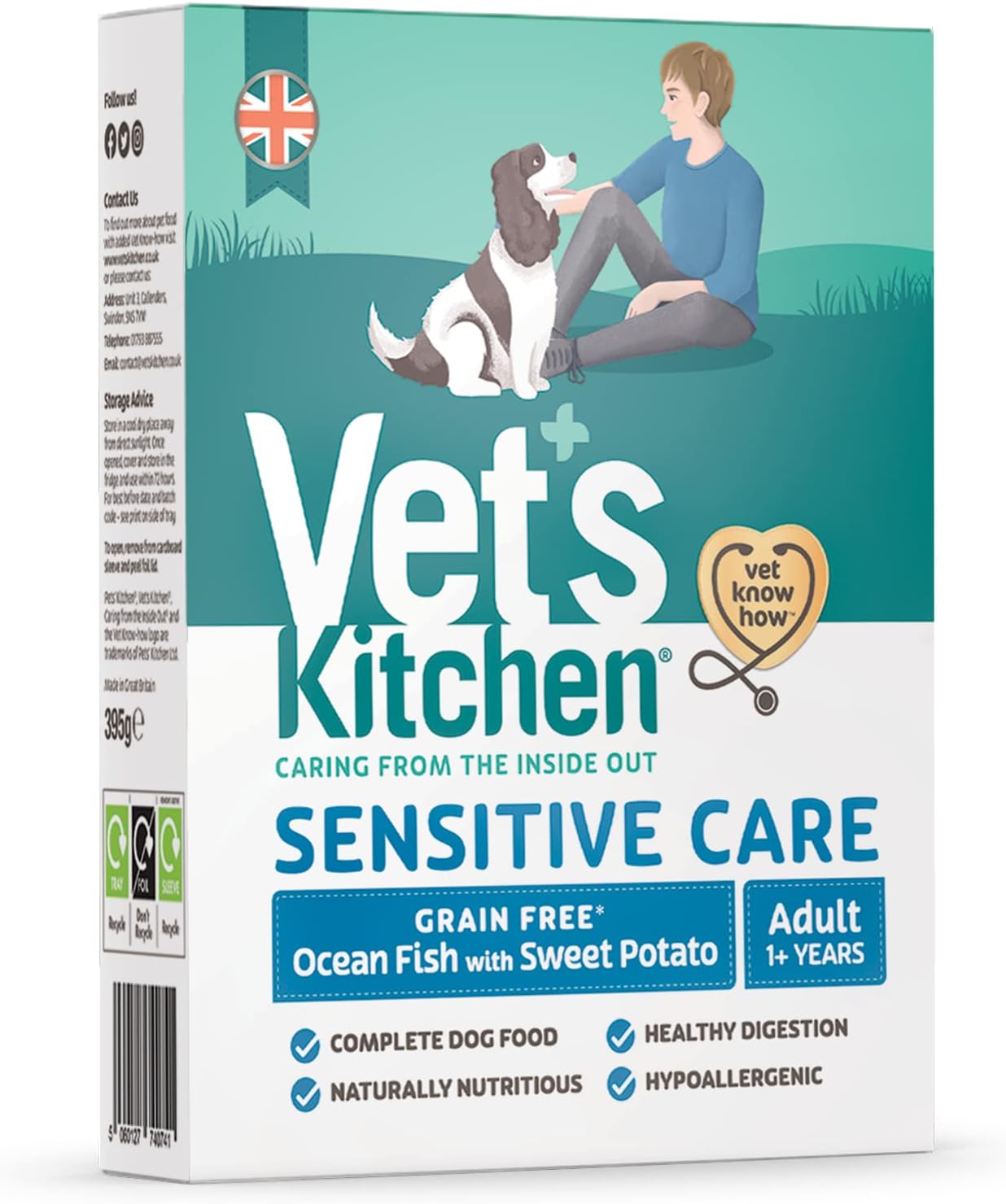 Vet's Kitchen Sensitive Care Hypoallergenic Complete Dry Adult Dog Food