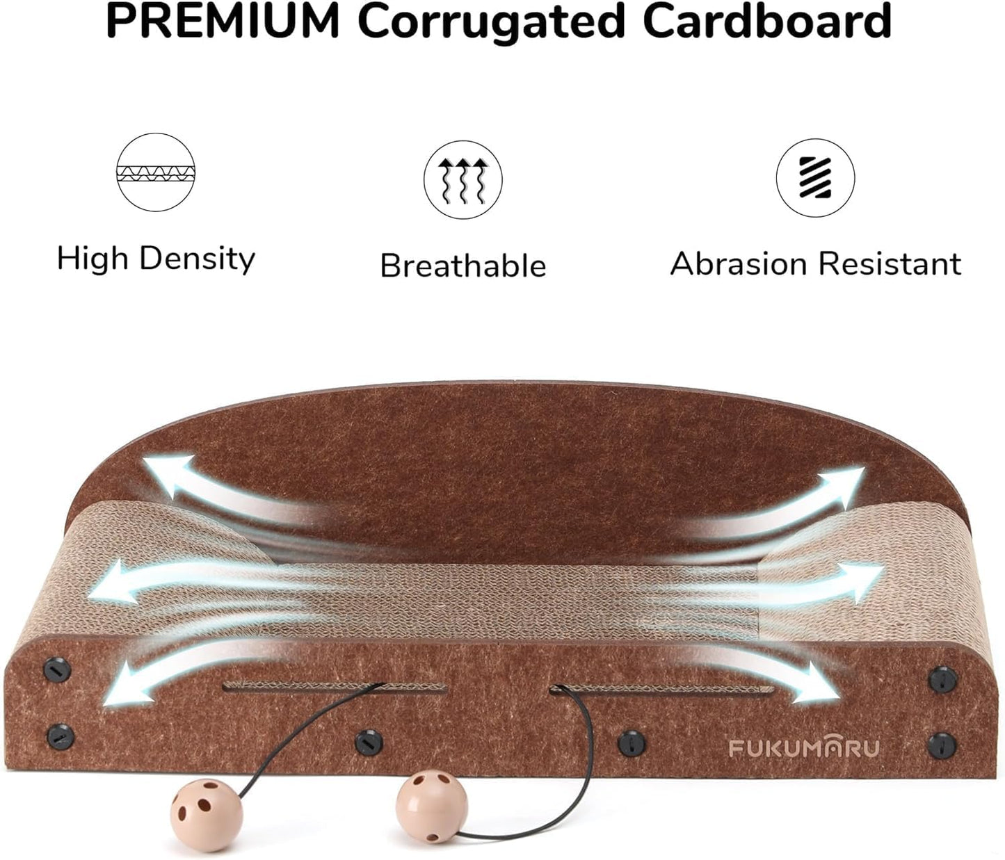 Tieker Oversized Cat Scratching Board & Bed – Durable Cardboard Cat Sofa for Rest & Play