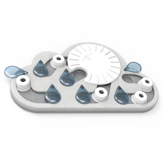 Catstages Rainy Day Puzzle & Play, Interactive Treat Puzzle Cat Toy 15.4 in x 9.4 in, Gray