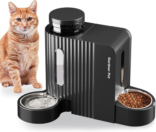 Gardner 2-in-1 Automatic Pet Feeder & Water Dispenser – Gravity Food & Water Station for Cats & Dogs