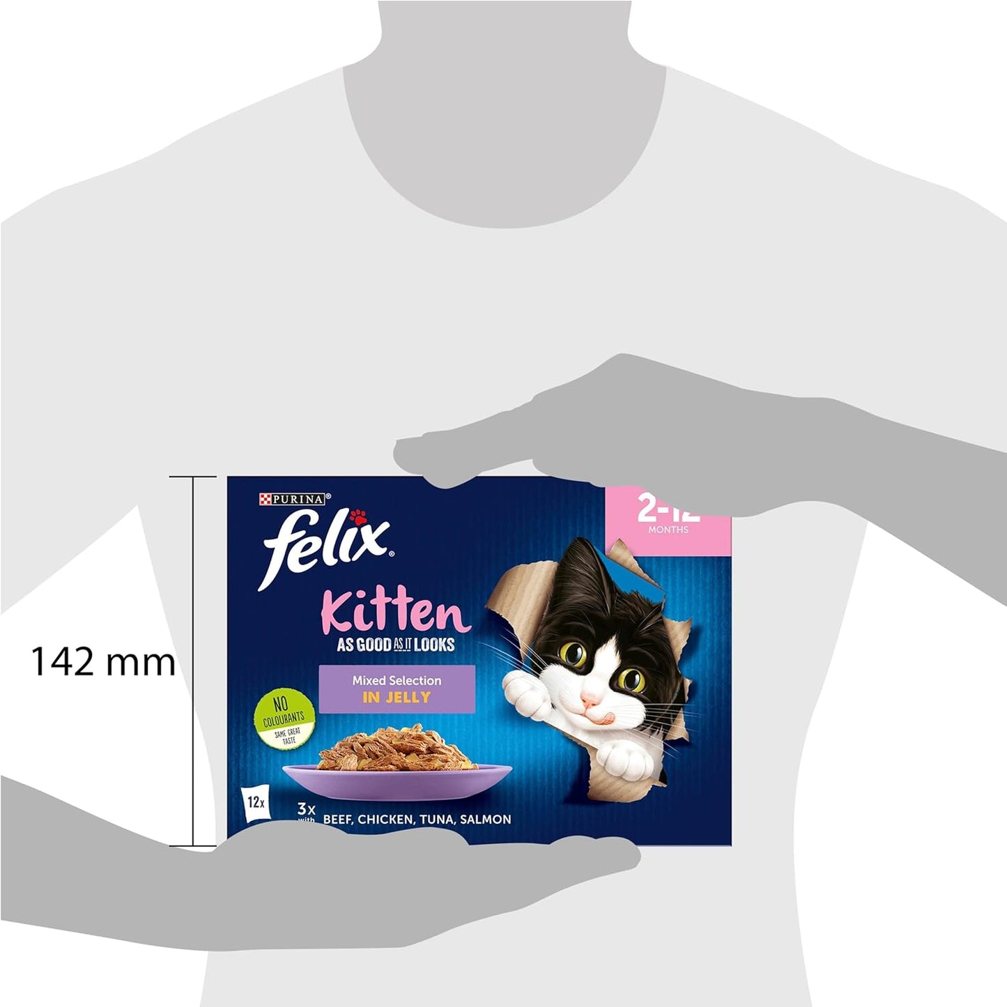 FELIX As Good As it Looks Kitten Mixed in Jelly Wet Cat Food 12x85g