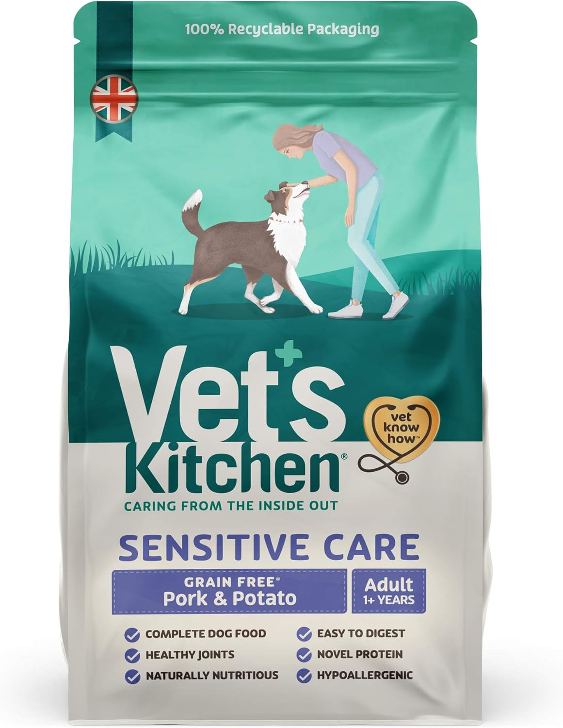 Vet's Kitchen Sensitive Care Hypoallergenic Complete Dry Adult Dog Food