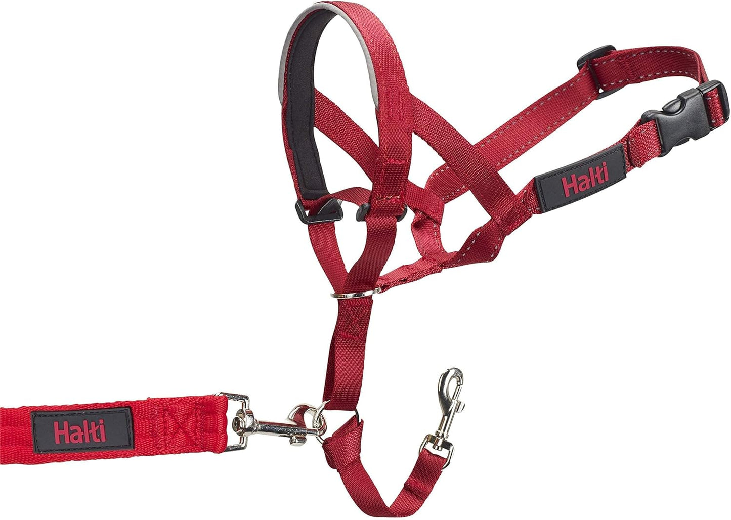 HALTI Headcollar UK Bestselling Dog Head Harness to Stop Pulling on the Lead, Easy to Use, Padded Nose Band, Adjustable & Reflective, Professional Anti-Pull Training Aid for Large Dogs