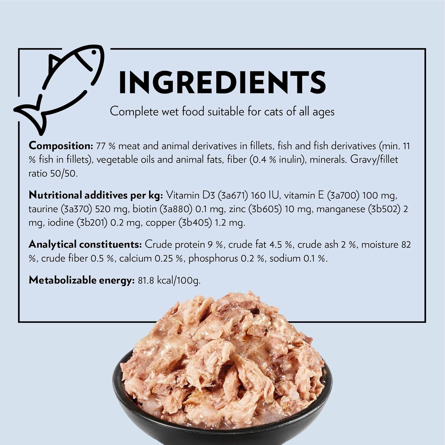 PrimaCat Classic Complete Wet Cat Food — Sterilised Cats | Salmon, Poultry, Fish, Turkey