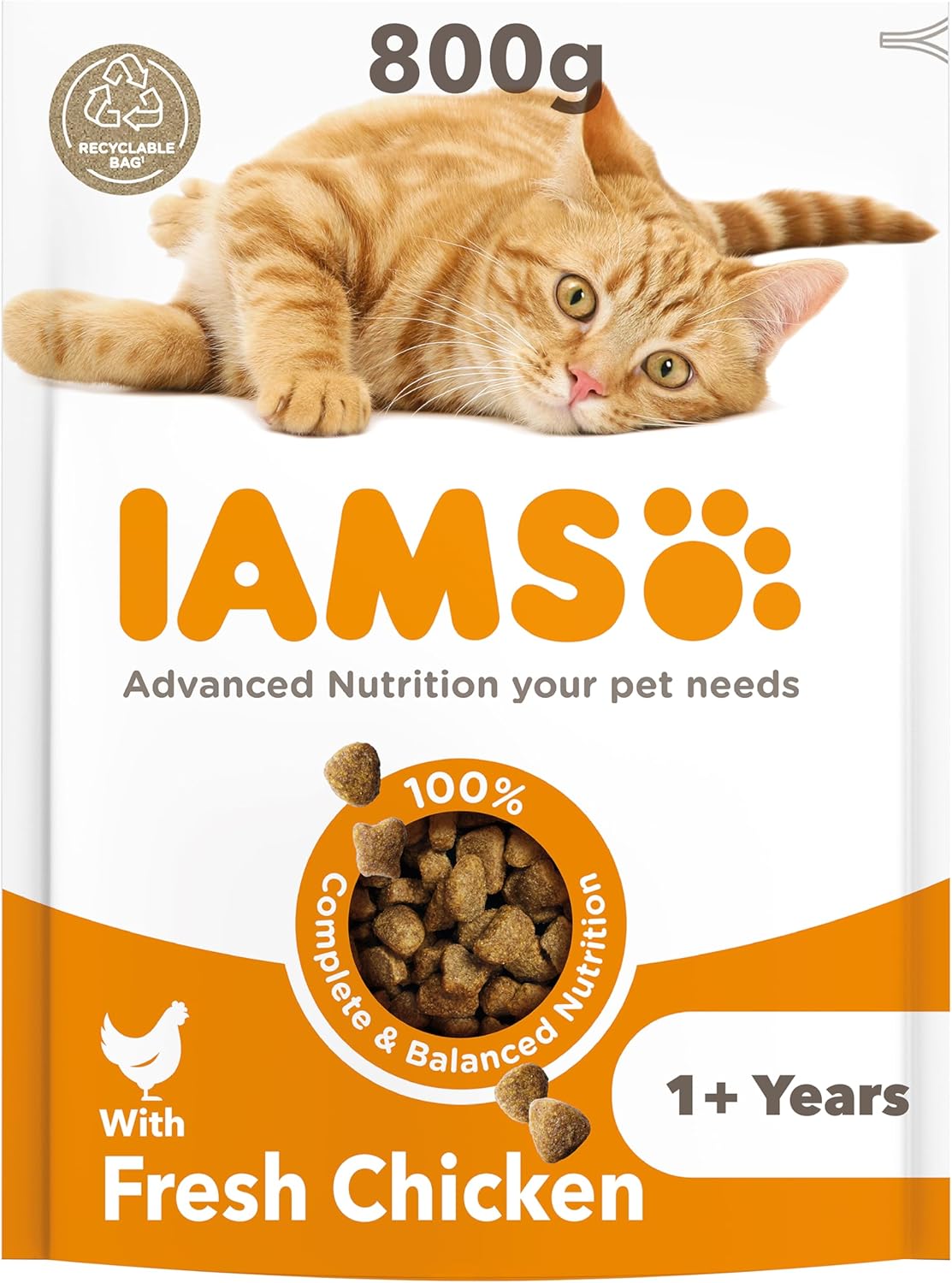 IAMS for Vitality Adult Cat Food – Dry Food with High Animal Protein for Everyday Health