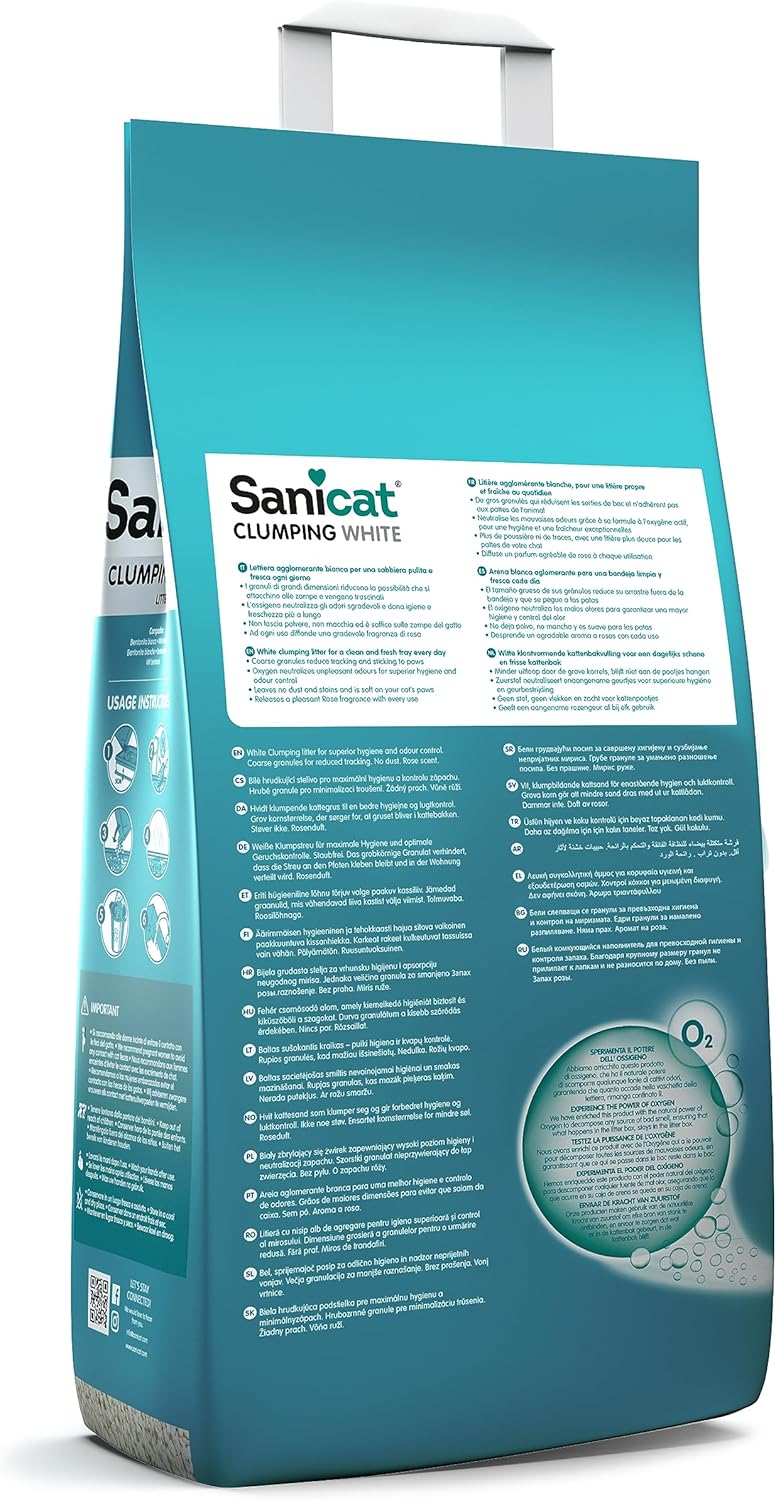 Sanicat - Classic cat litter with Aloe Vera | 7-day odour control | Fast absorption | product for your pet’s hygiene Keep Your Home Clean