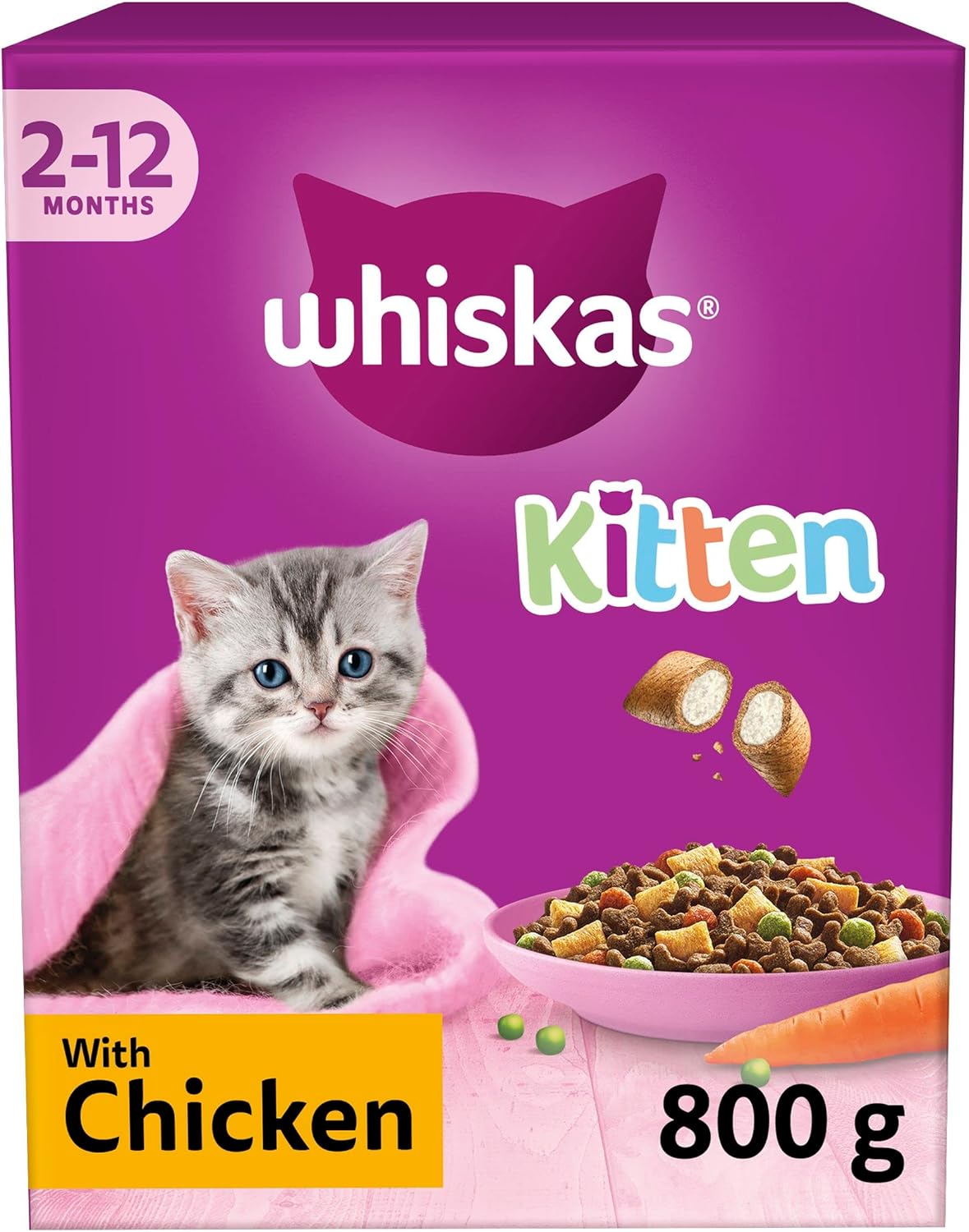 Whiskas Kitten Chicken Dry Food | Healthy Start for Kittens 🐱