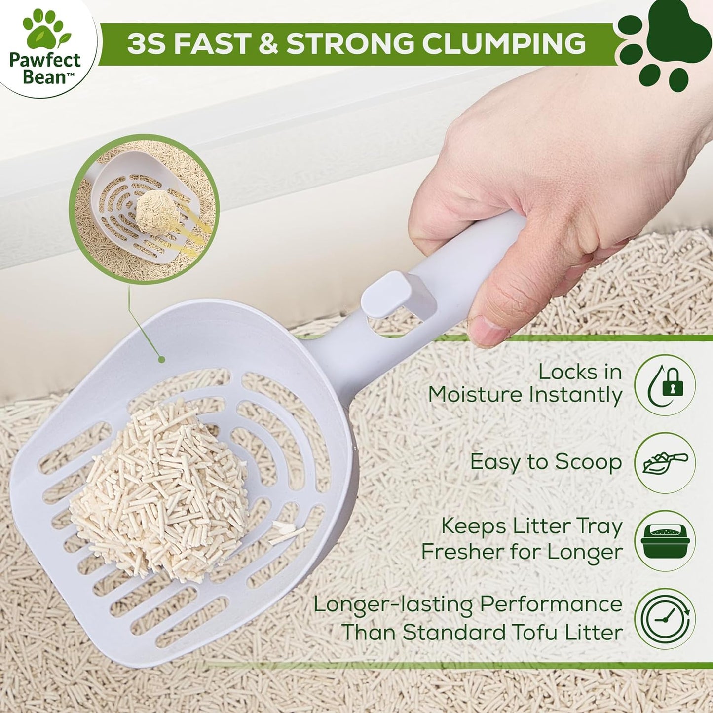 Premium Tofu Cat Litter – Natural Clumping & Flushable Cat Litter