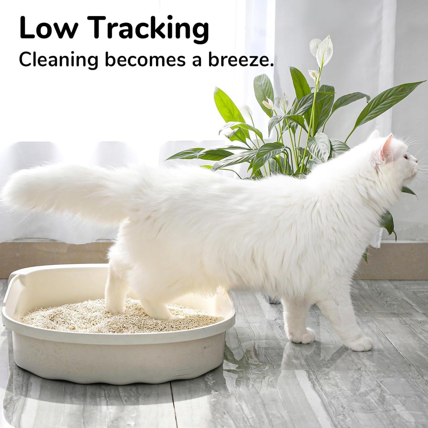 FUKUMARU Tofu Cat Litter – Flushable Clumping Cat Litter, Dust-Free Corn & Soy Pellets, Strong Odour Control, Low Tracking Natural Cat Litter