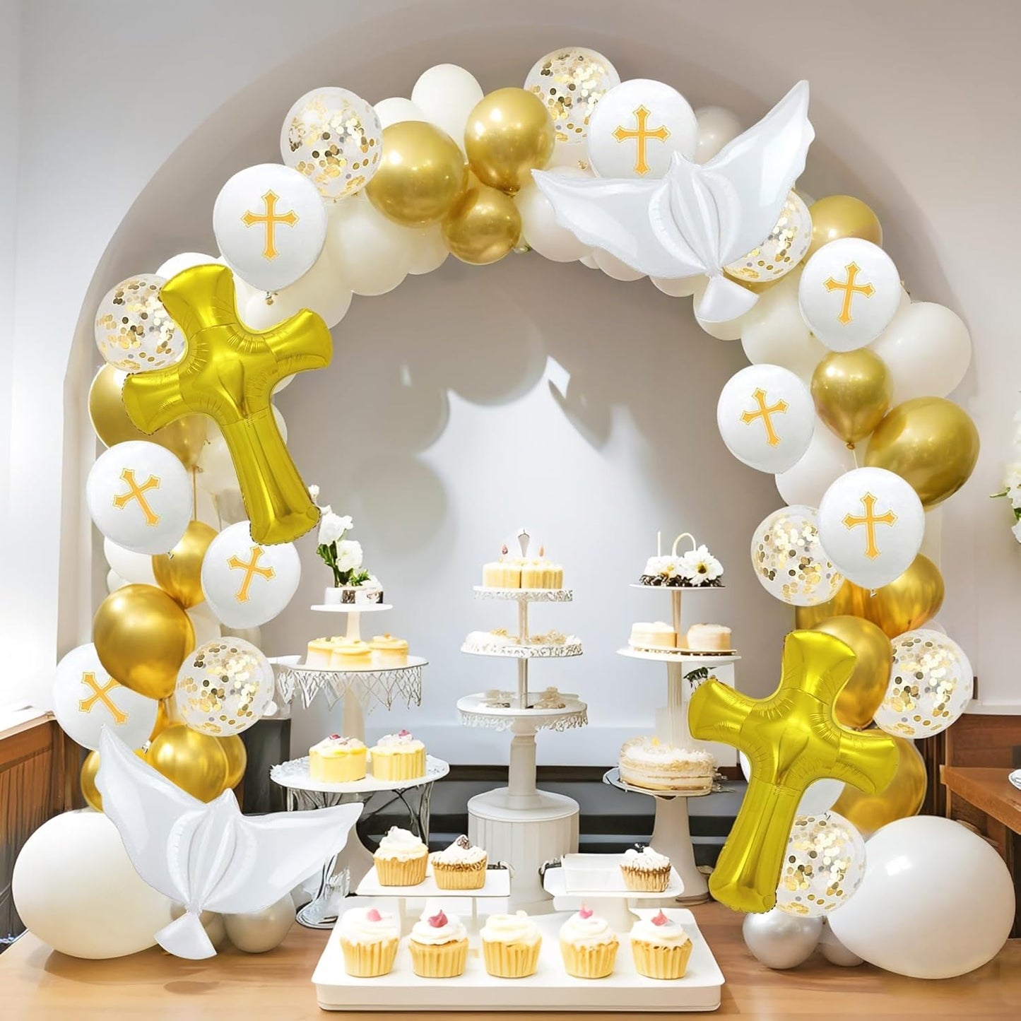 Christmas Balloon Garland Arch Kit, Red Green White Gold Balloons with Large Candy Cane Swirl Foil Balloon for Winter Xmas Party Decorations 164PCS