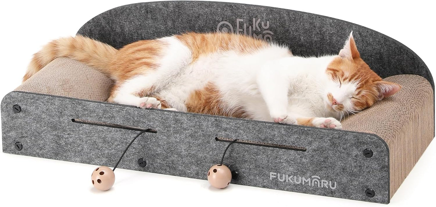Tieker Oversized Cat Scratching Board & Bed – Durable Cardboard Cat Sofa for Rest & Play