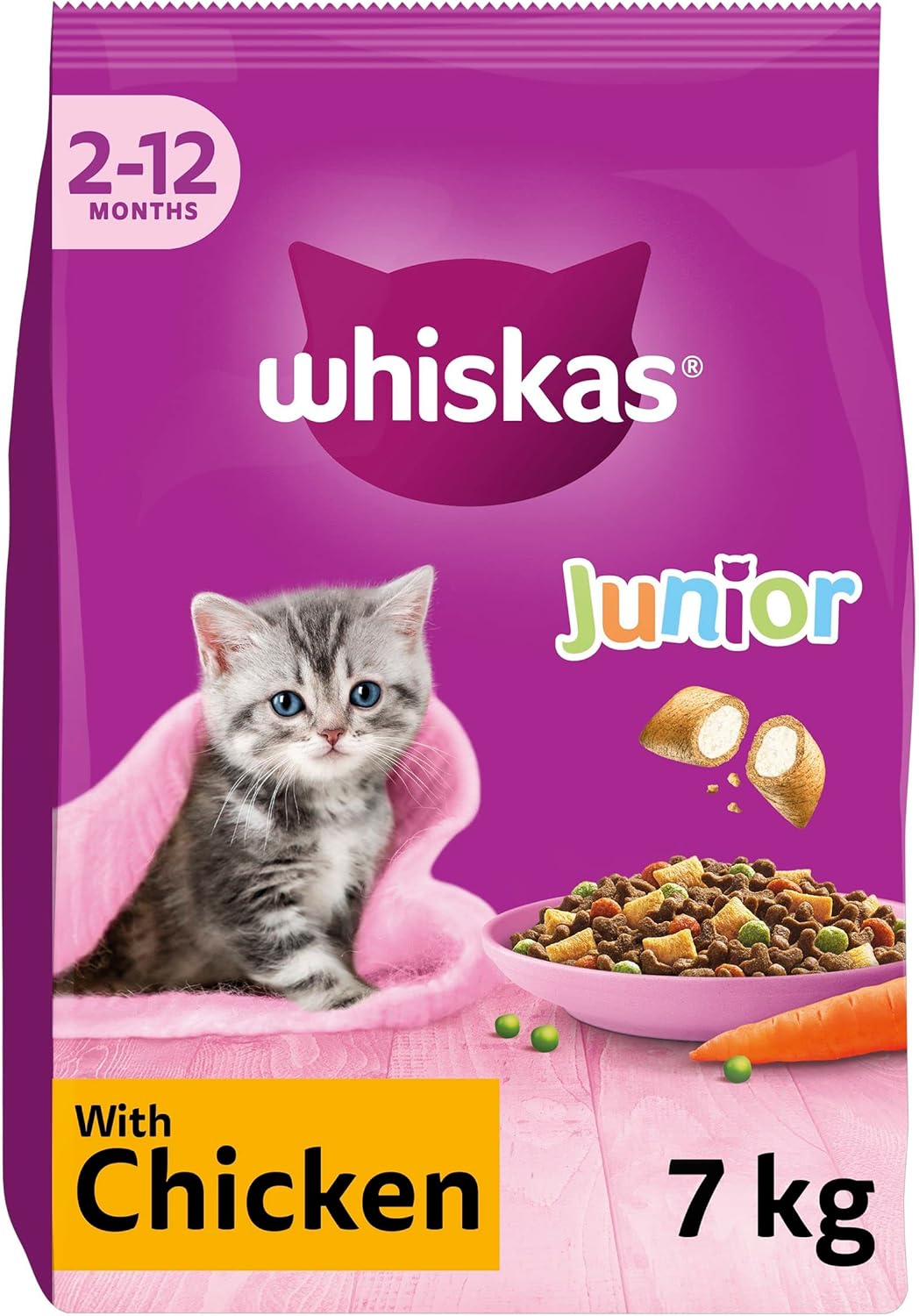 Whiskas Kitten Chicken Dry Food | Healthy Start for Kittens 🐱