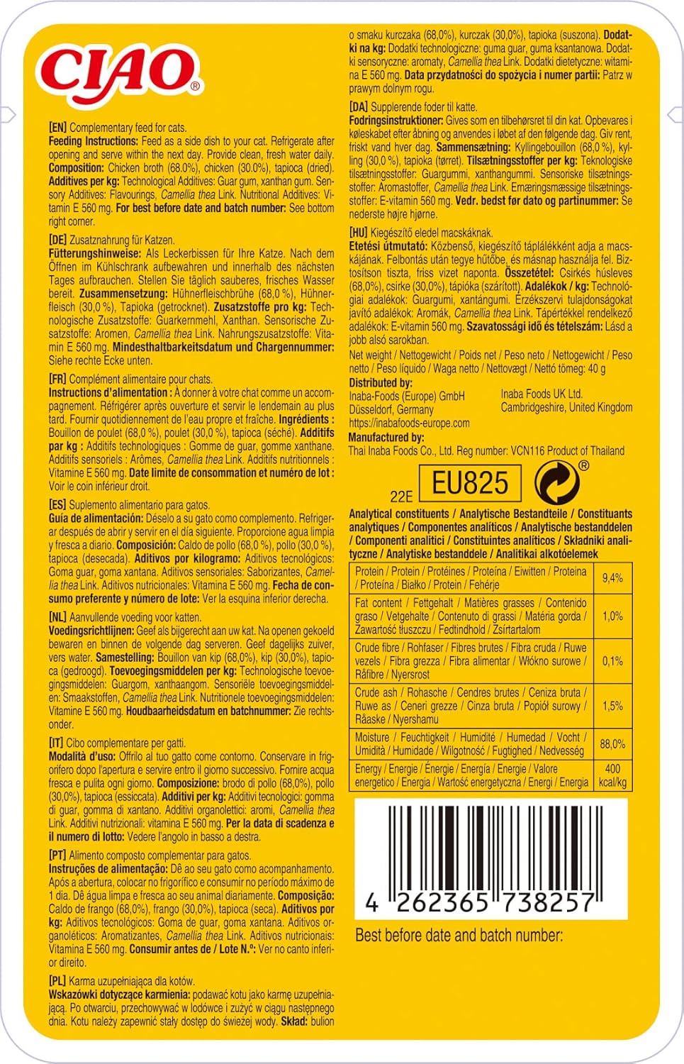 INABA Ciao Broth Premium Wet Cat Food