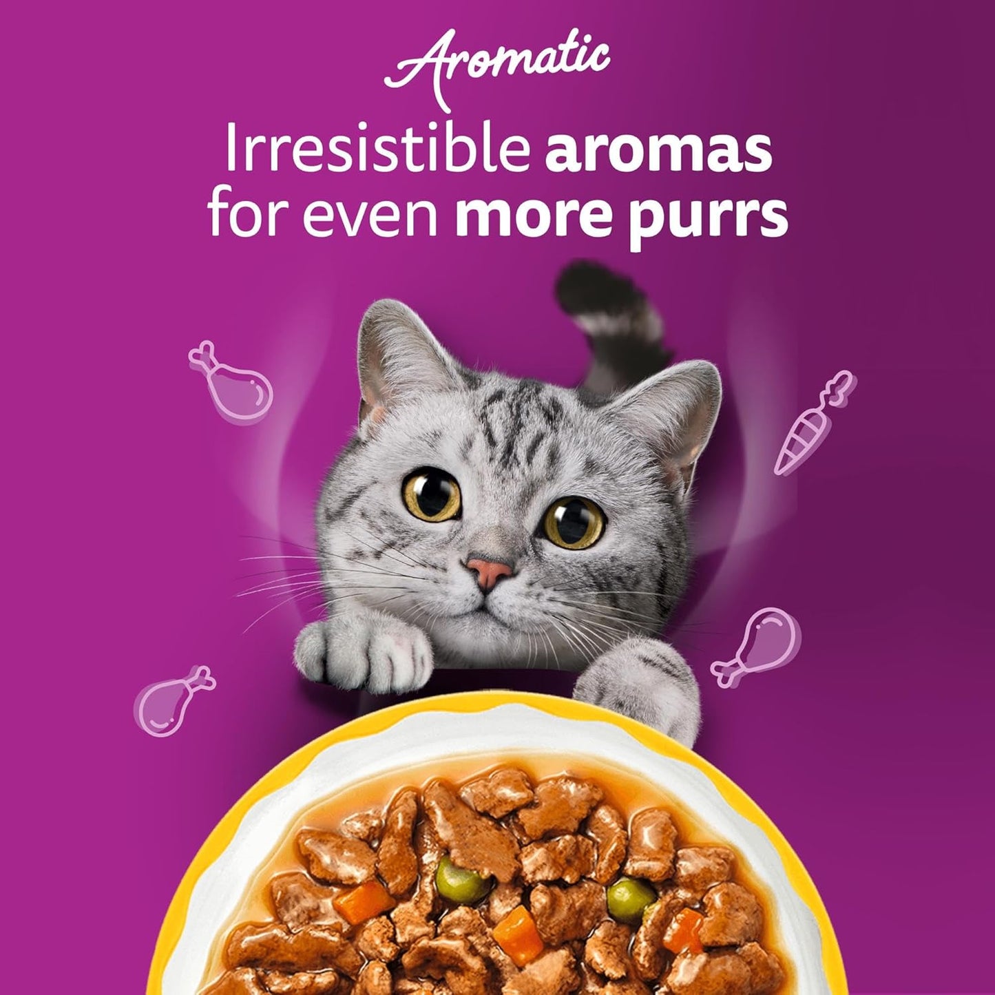 WHISKAS AROMATIC Adult Wet Cat Food in Gravy