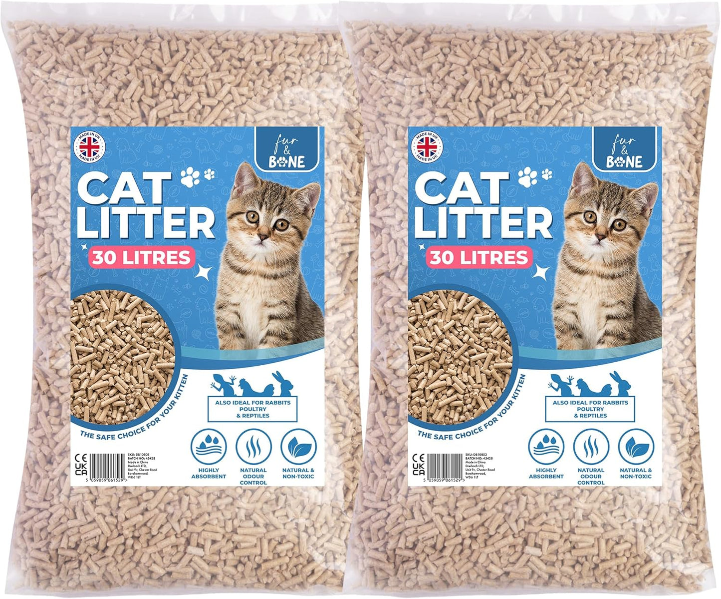 Natural Wood Pellet Cat Litter – Wooden Pellets for Cat Litter Tray – Scandinavian Wood