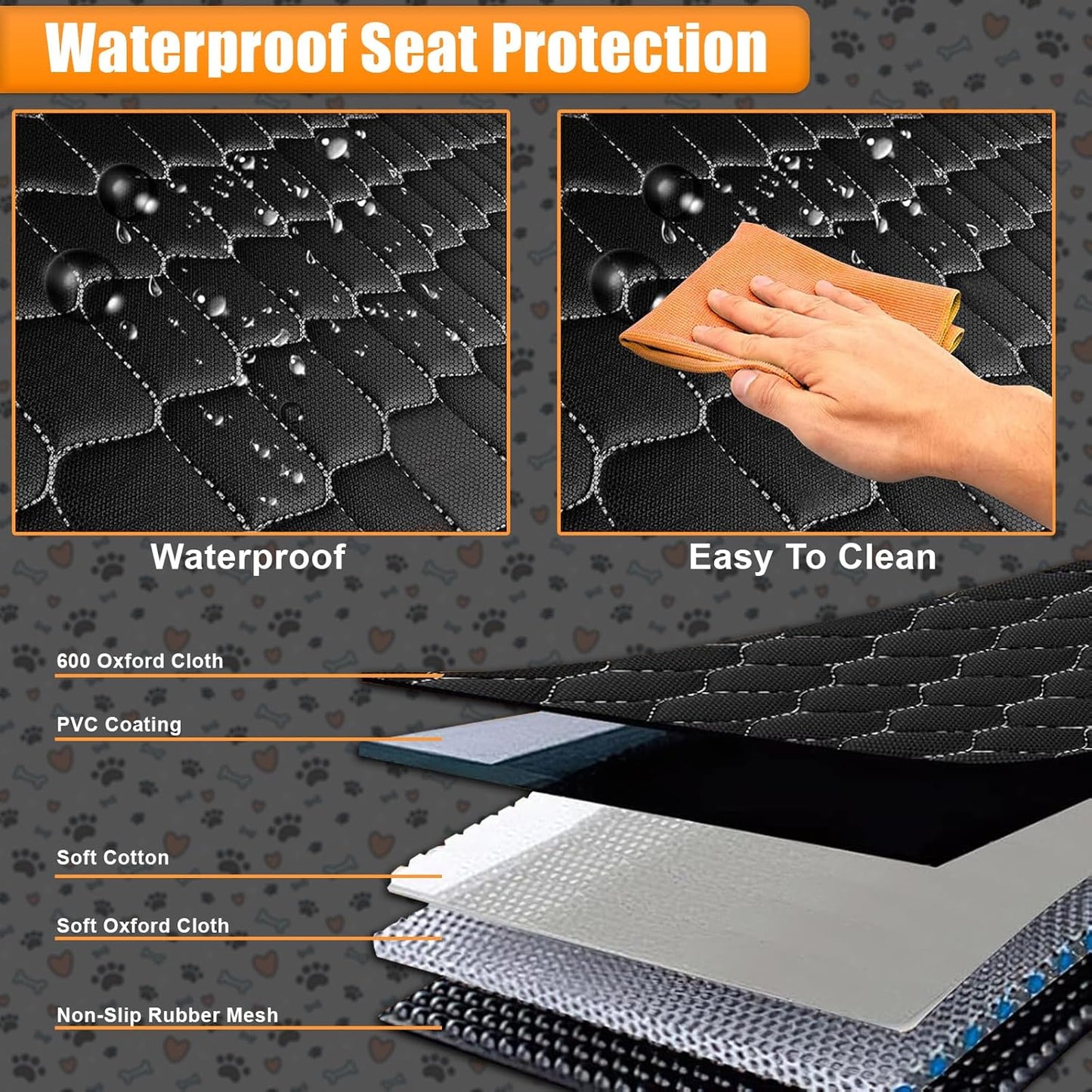 Waterproof Car Boot Protector for Dogs – Non-Slip Boot Liner with Side & Bumper Flap Protection