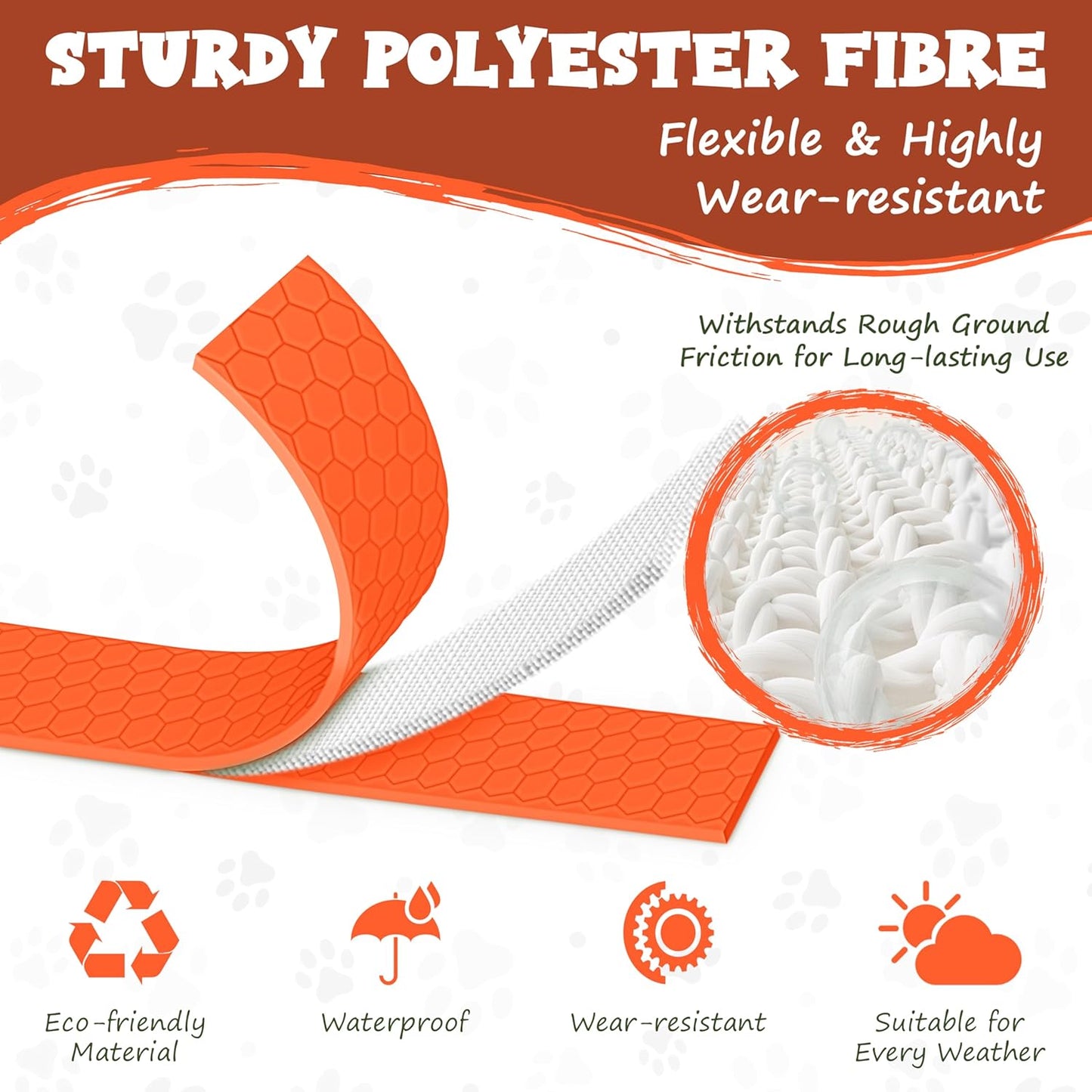 Looxmeer Dog Training Lead, Strong Extra Long Dog Lead for Small Medium Large Dog with Padded Handle & Storage Bag, Waterproof Dog Leash for Recall Tracking Hiking Hunting Obedience, Blue