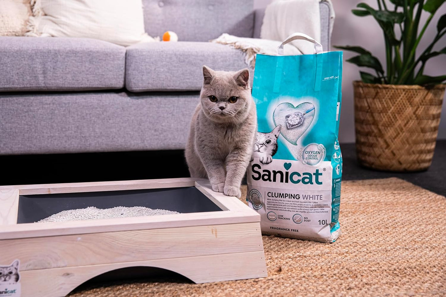 Sanicat - Classic cat litter with Aloe Vera | 7-day odour control | Fast absorption | product for your pet’s hygiene Keep Your Home Clean
