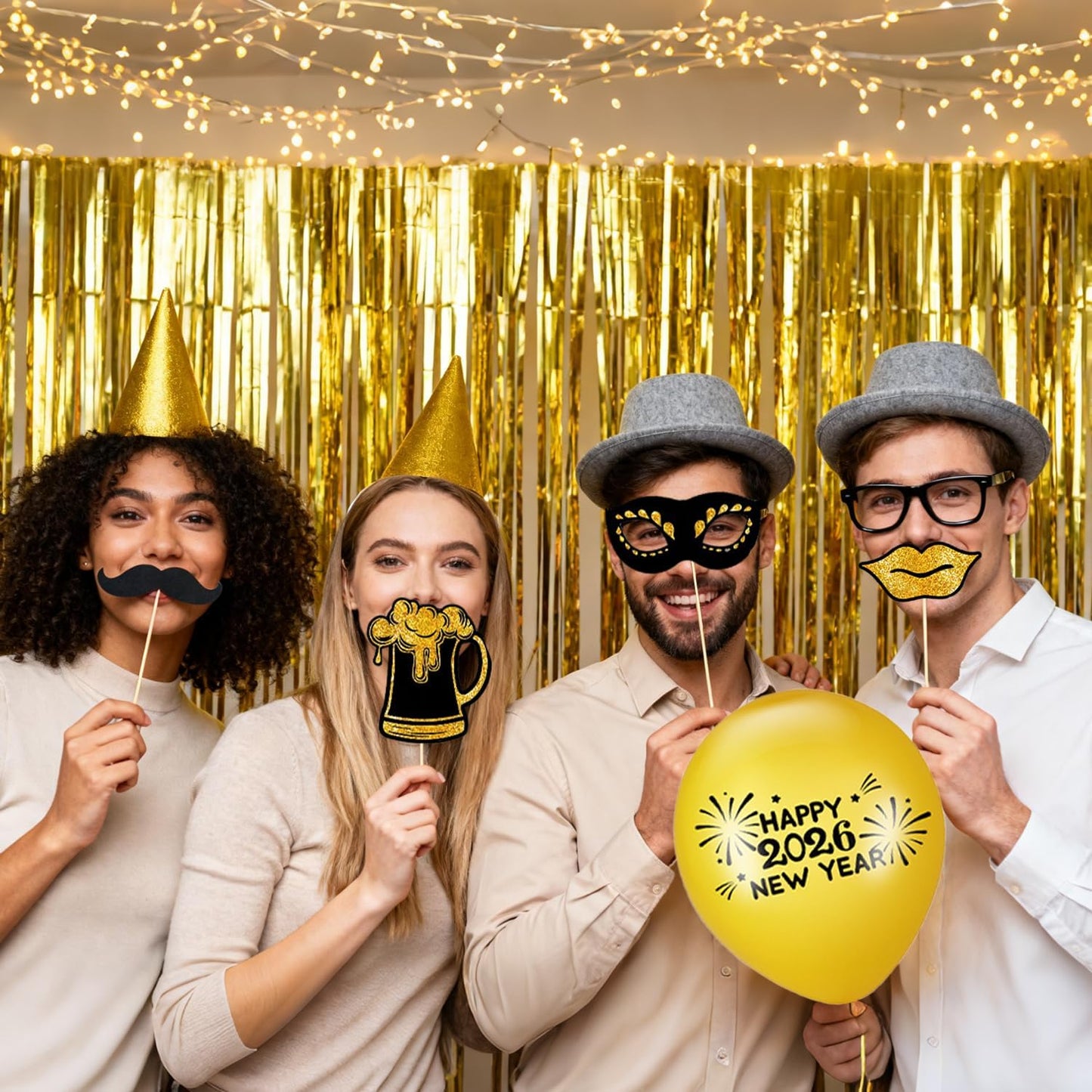 2026 New Year Vibes — 70-pc Gold Balloon & Decor Set