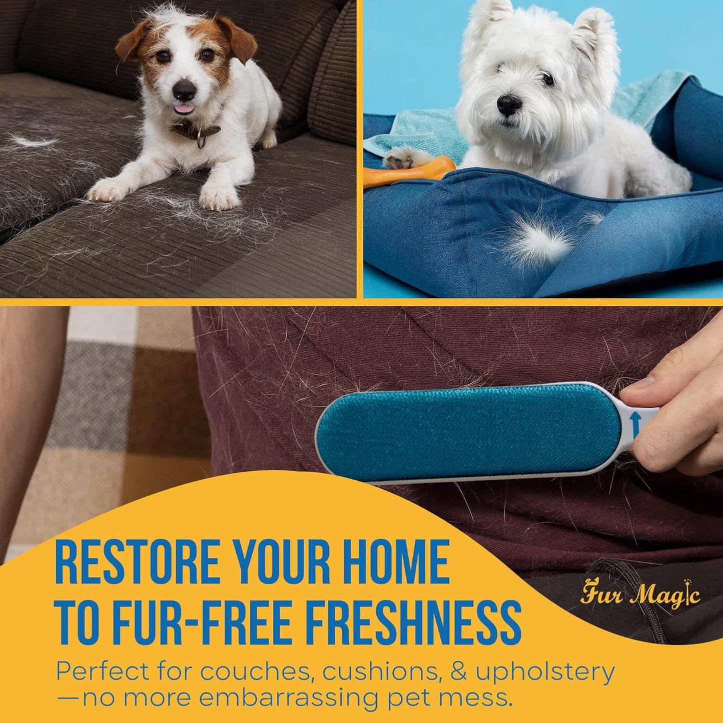 Pet Hair Remover Roller – Reusable Dog & Cat Fur Cleaner for Sofa, Carpet & Clothes