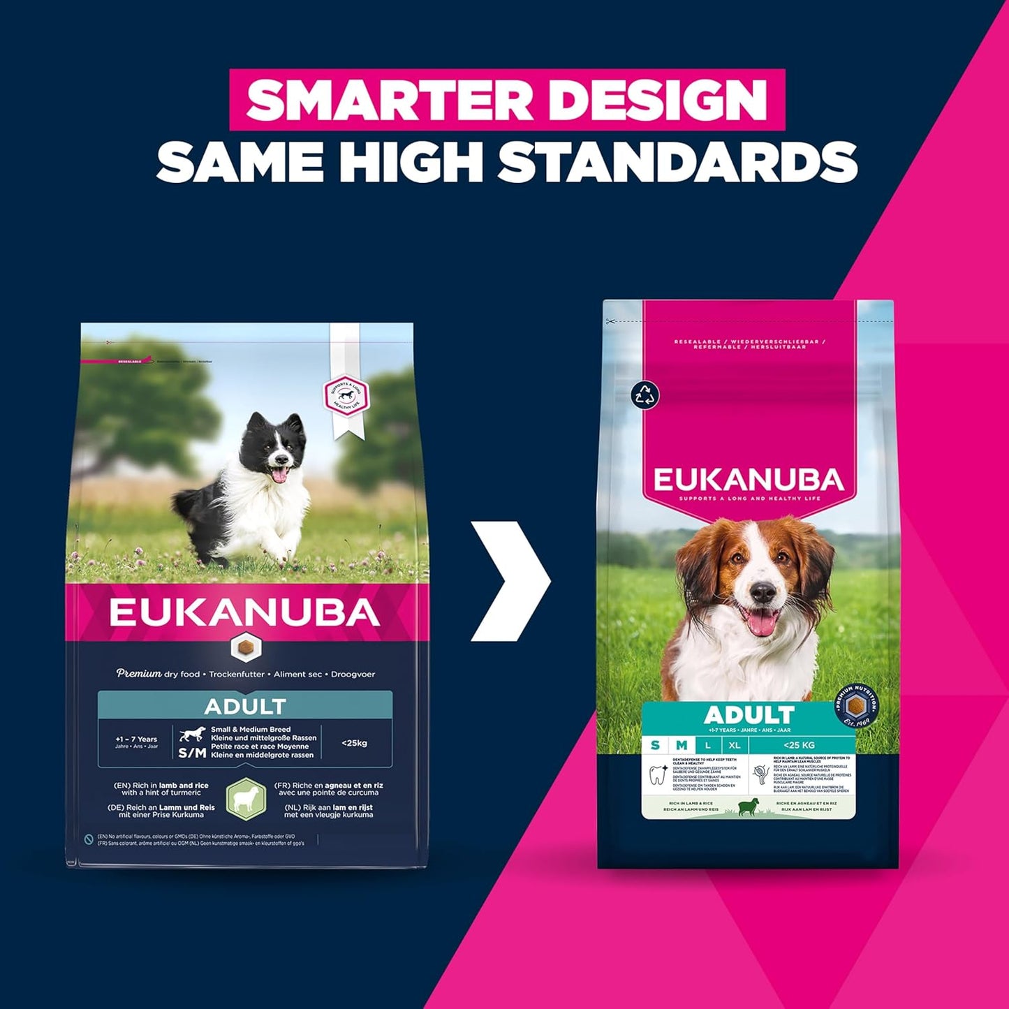 Eukanuba Lamb & Rice - Complete Dry Dog Food - For Adult Small & Medium Breed Dogs 3KG