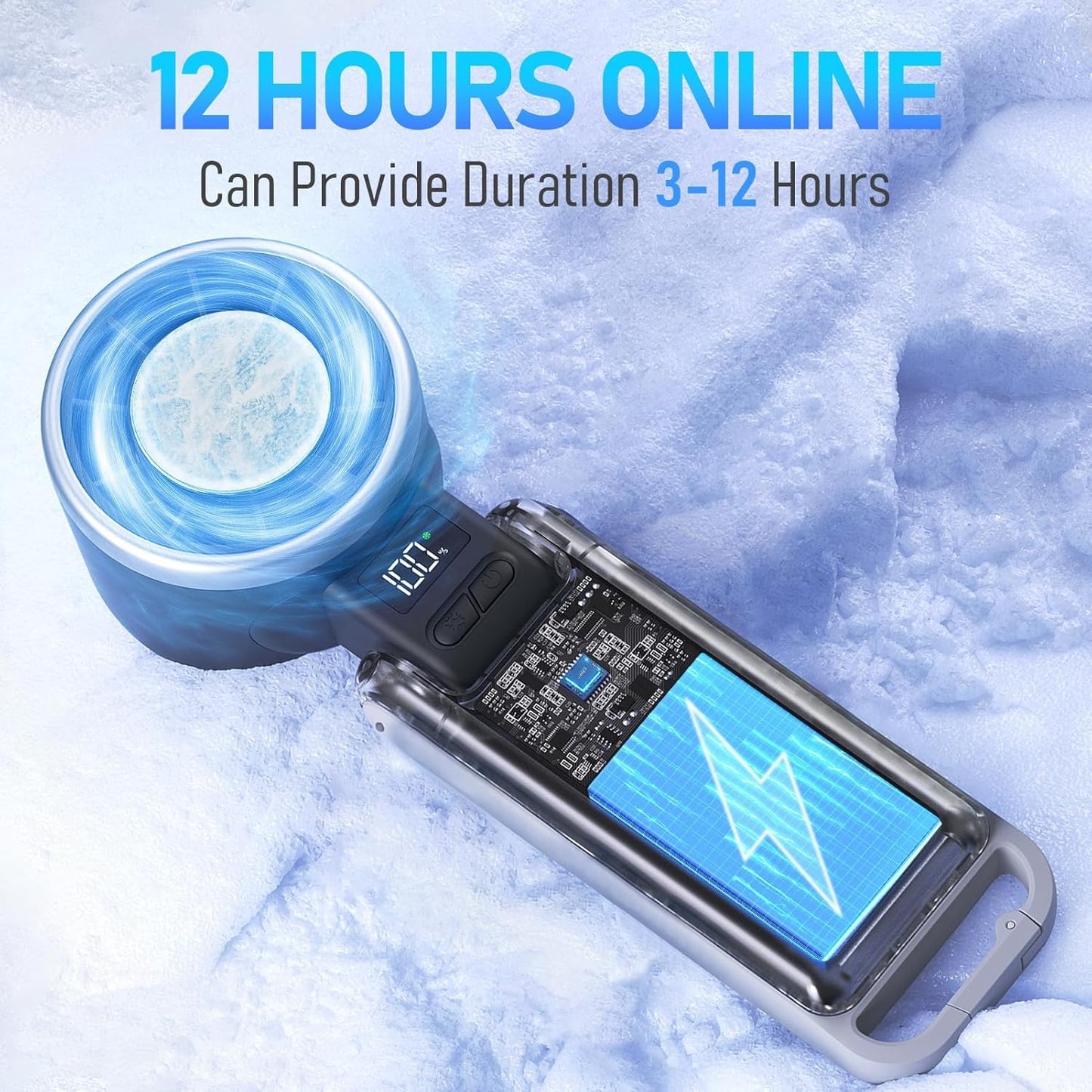 Portable Handheld Turbo Fan with Ice Cooling
