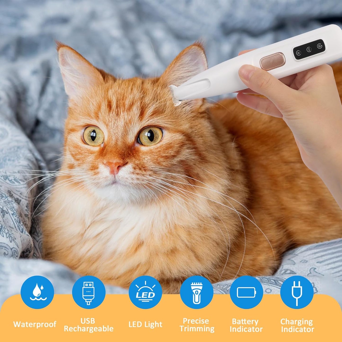 PawGlow Pro LED Pet Paw Trimmer for Cats & Dogs