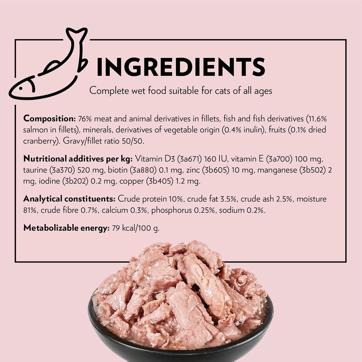 PrimaCat Classic Complete Wet Cat Food — Sterilised Cats | Salmon, Poultry, Fish, Turkey