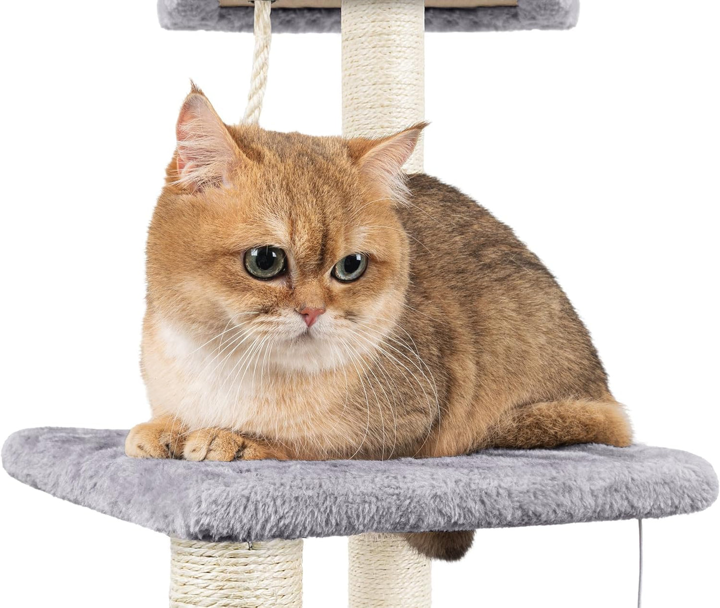 Cat Scratching Post, 90cm Cat Tree for Indoor Cats Multi-Level Stable Cat Tower for Climbing Playing and Relaxation