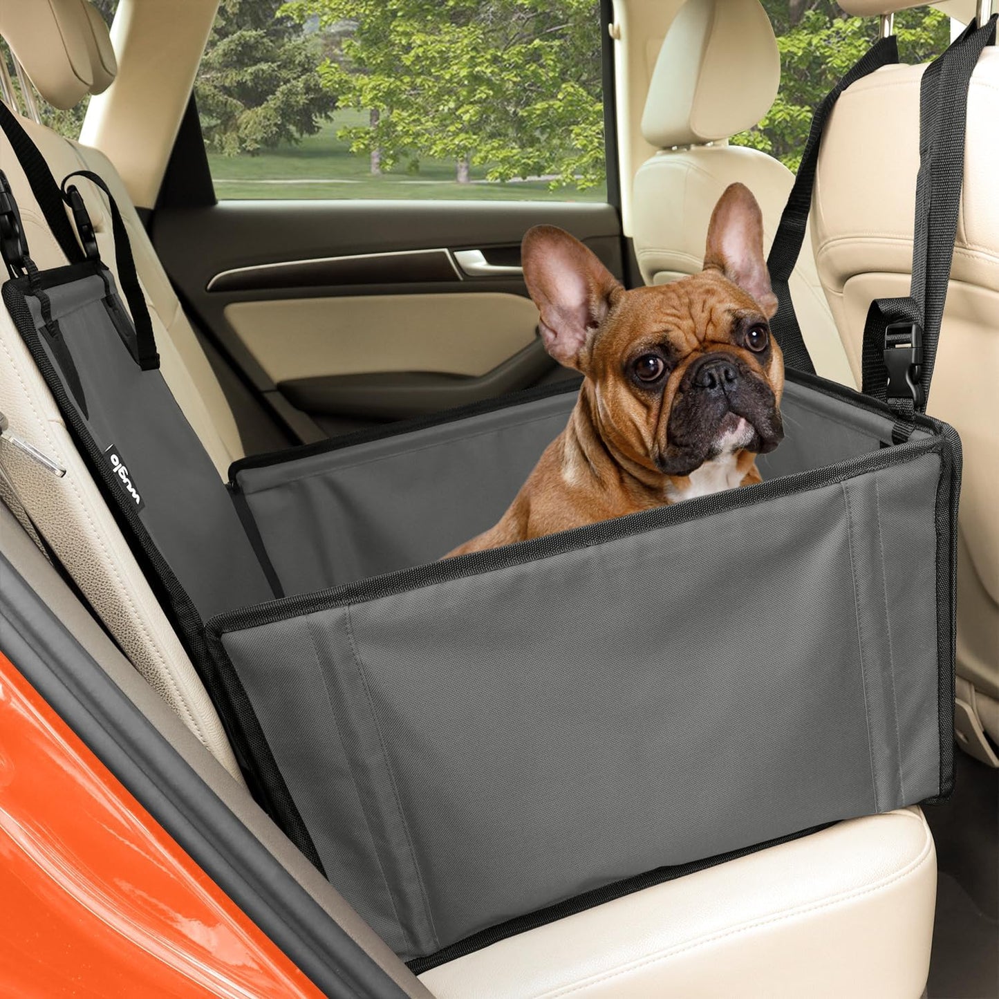 Wuglo Extra Stable Dog Car Seat – Waterproof & Reinforced for Medium Dogs