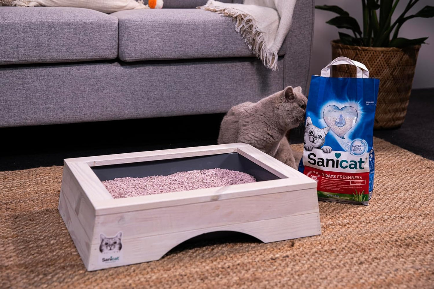 Sanicat - Classic cat litter with Aloe Vera | 7-day odour control | Fast absorption | product for your pet’s hygiene Keep Your Home Clean