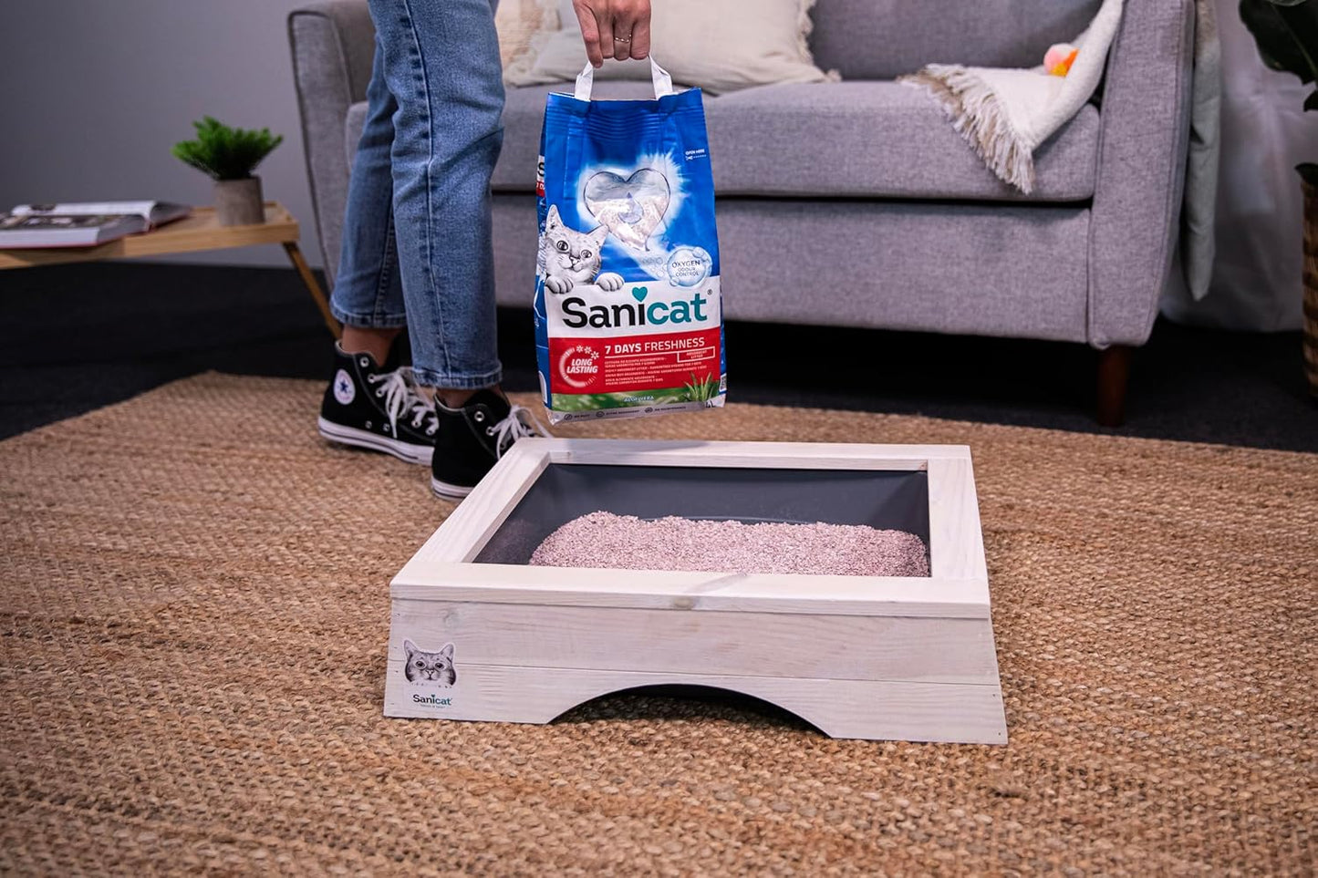 Sanicat - Classic cat litter with Aloe Vera | 7-day odour control | Fast absorption | product for your pet’s hygiene Keep Your Home Clean