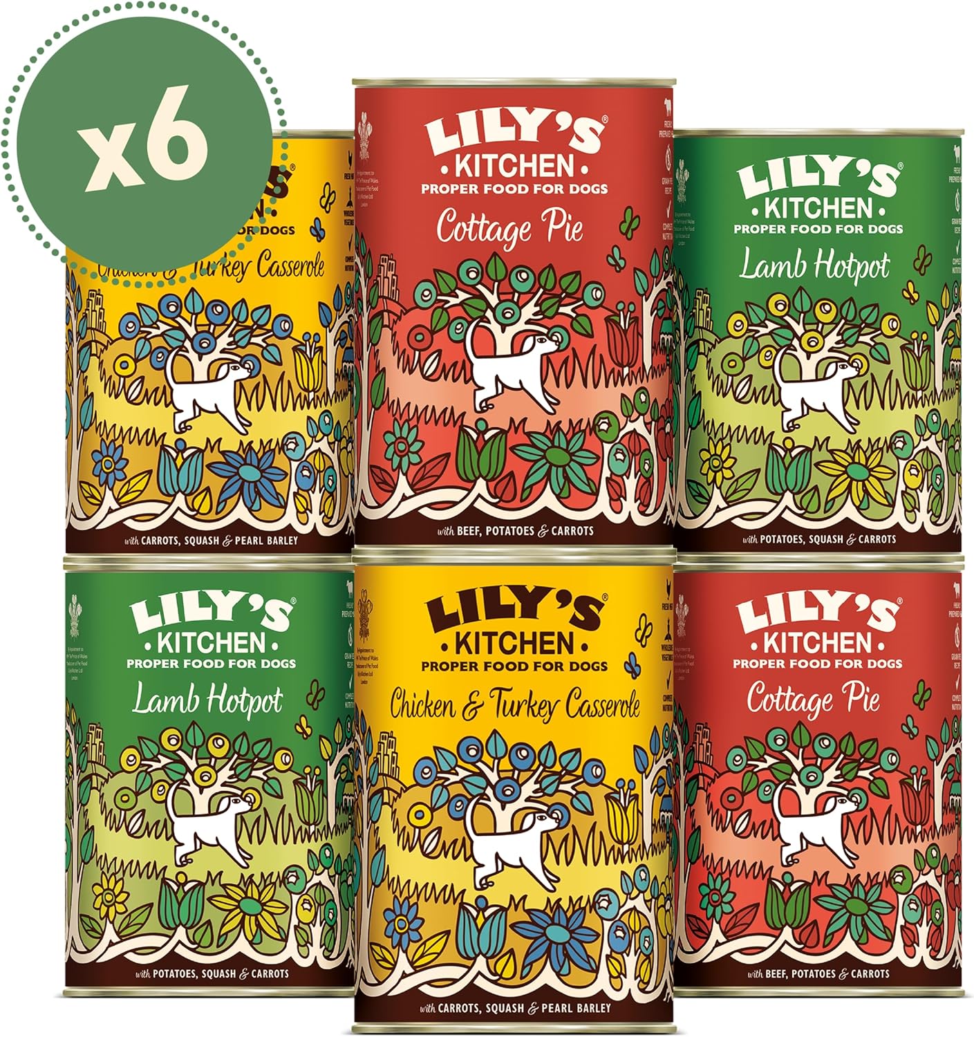 Lily’s Kitchen Natural Adult Wet Dog Food – Classic Dinners with Real Meat & Veggies