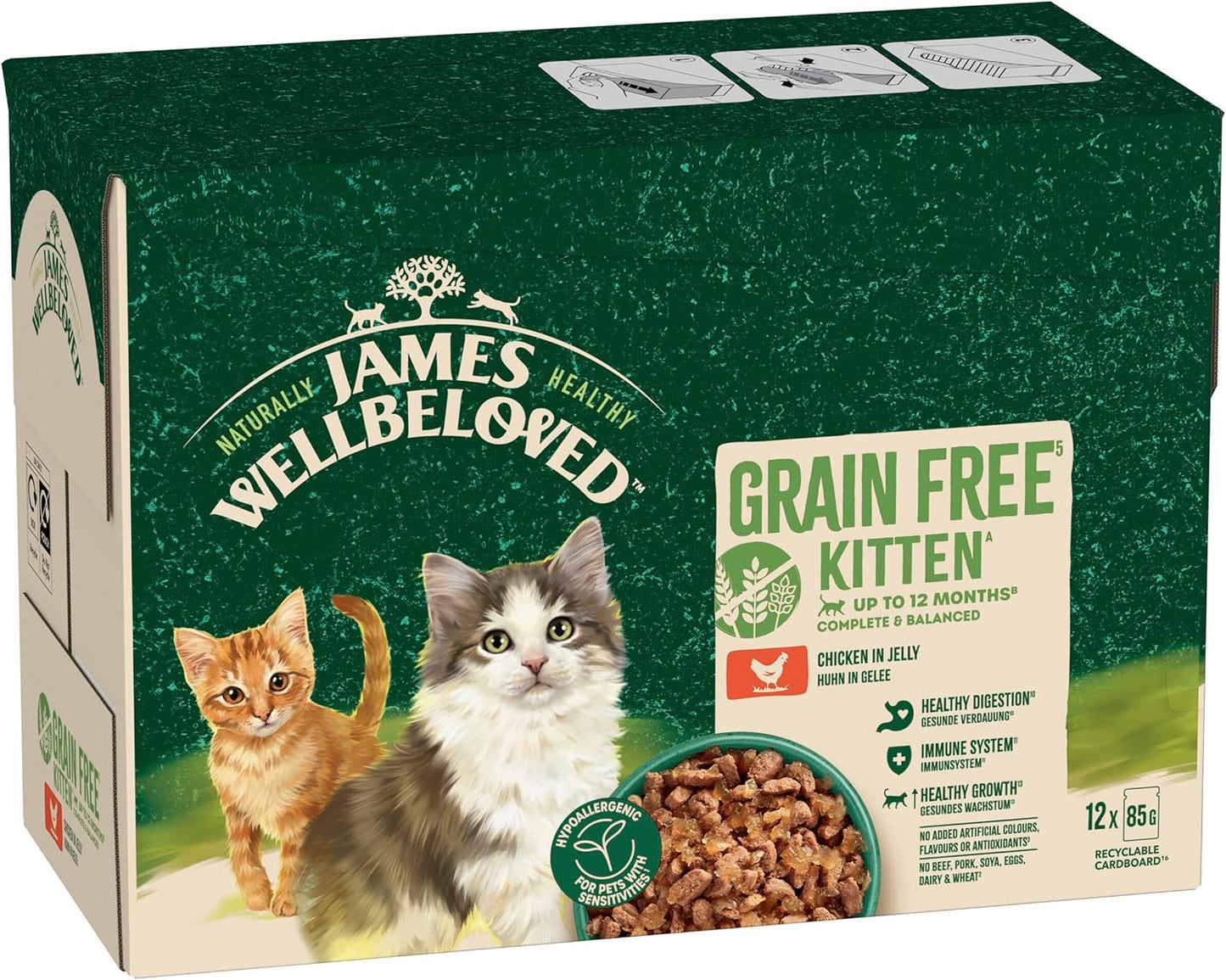 James Wellbeloved Hypoallergenic Kitten Food – Dry & Wet Options | Complete Kitten Nutrition